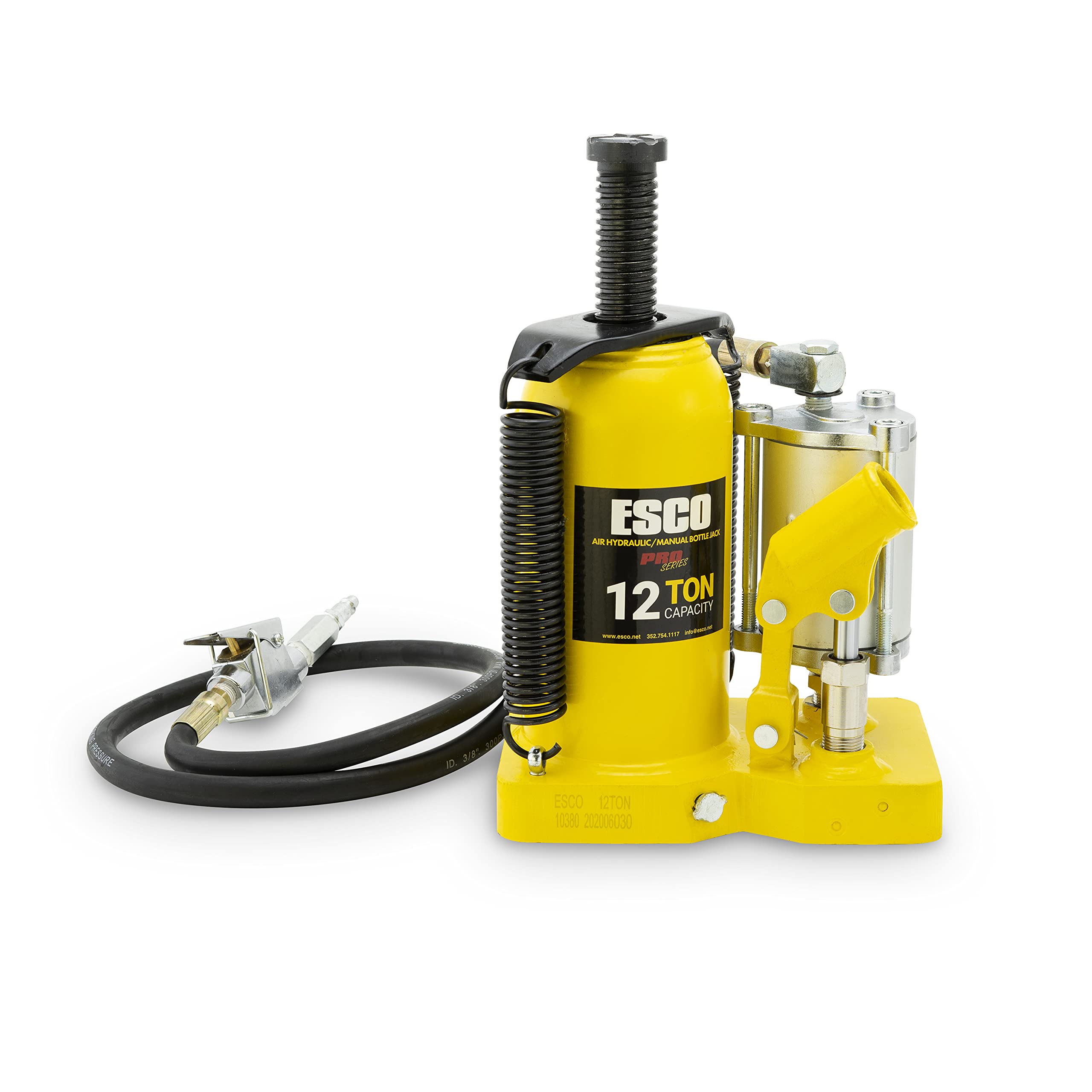 12 Ton Air Hydraulic Bottle Jack - Heavy Duty Pro Series for Trucks, SUVs & Trailers - Garage, Auto Repair & Emergency Roadside Use