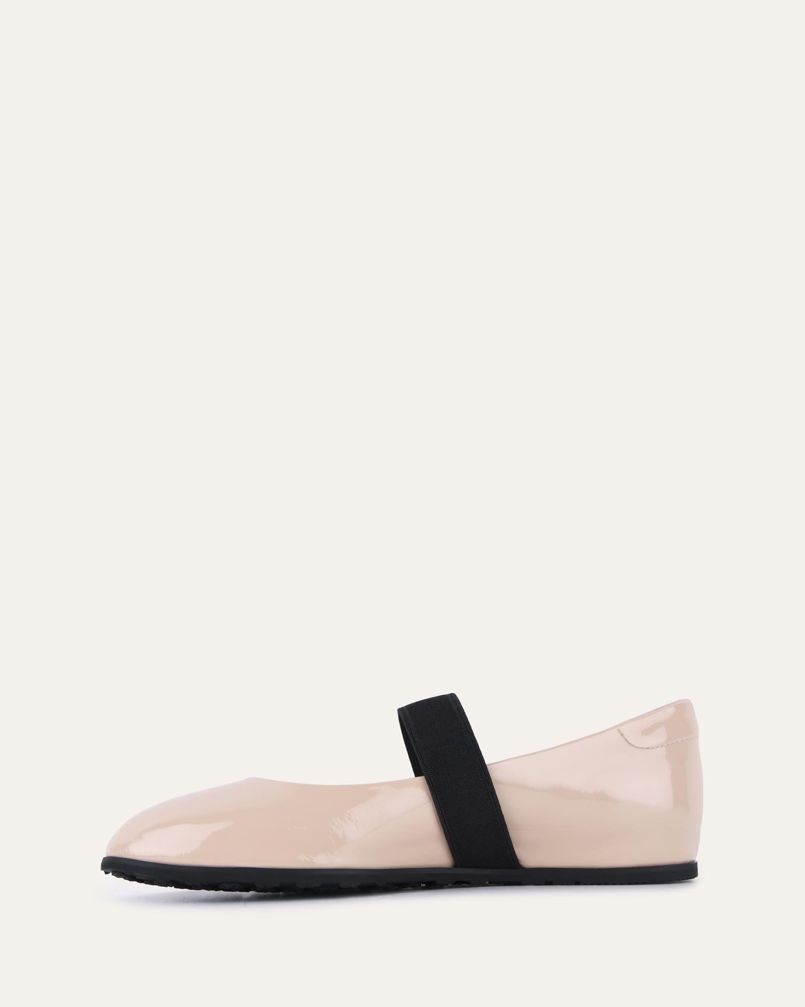 HOPE Women's Casual Flats - Natural Crinkle Patent Leather Slip-On Shoes for Work, Office & Everyday Comfort