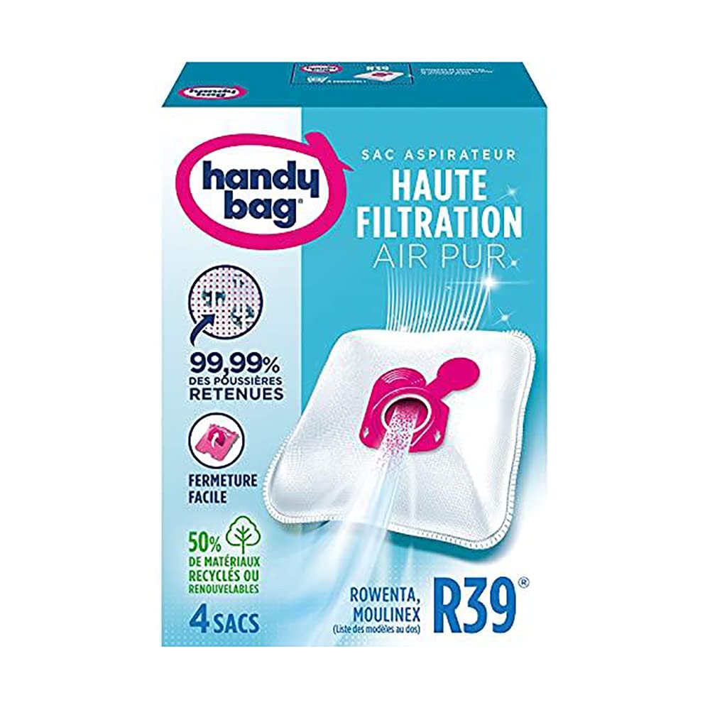 Rowenta Vacuum Cleaner Bags - 4 Pack Air Tight Storage Dust Bags with Filter for Rowenta Vacuums | Compatible with Various Rowenta Models | Perfect for Home Cleaning & Pet Hair Removal