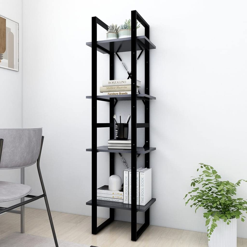 4-Tier Floor Standing Bookcase - 15.7