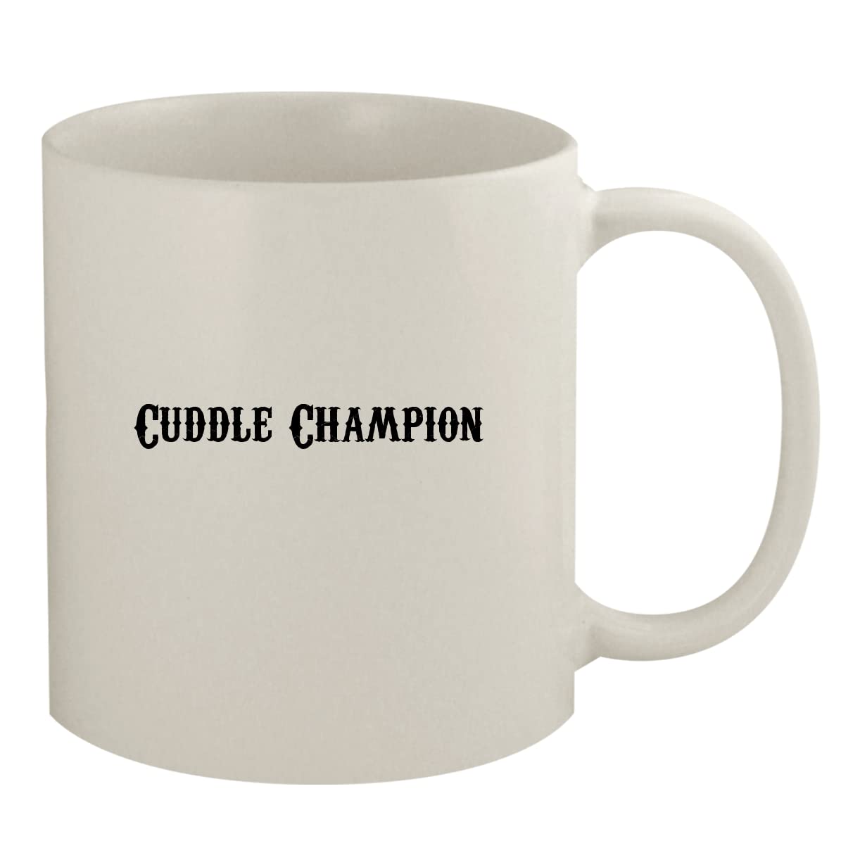 Cuddle Champion - 11oz Ceramic Coffee Mug, White - Perfect for Hot Drinks, Office Use & Gift Giving