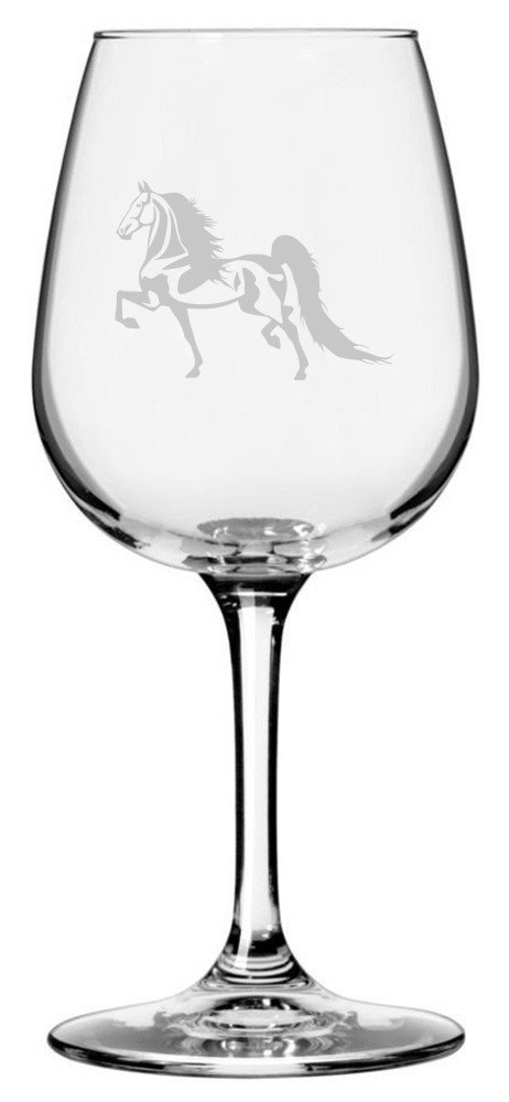 American Saddlebred Horse Wine Glass 12.75oz - Elegant Etched Design for Parties & Gifts