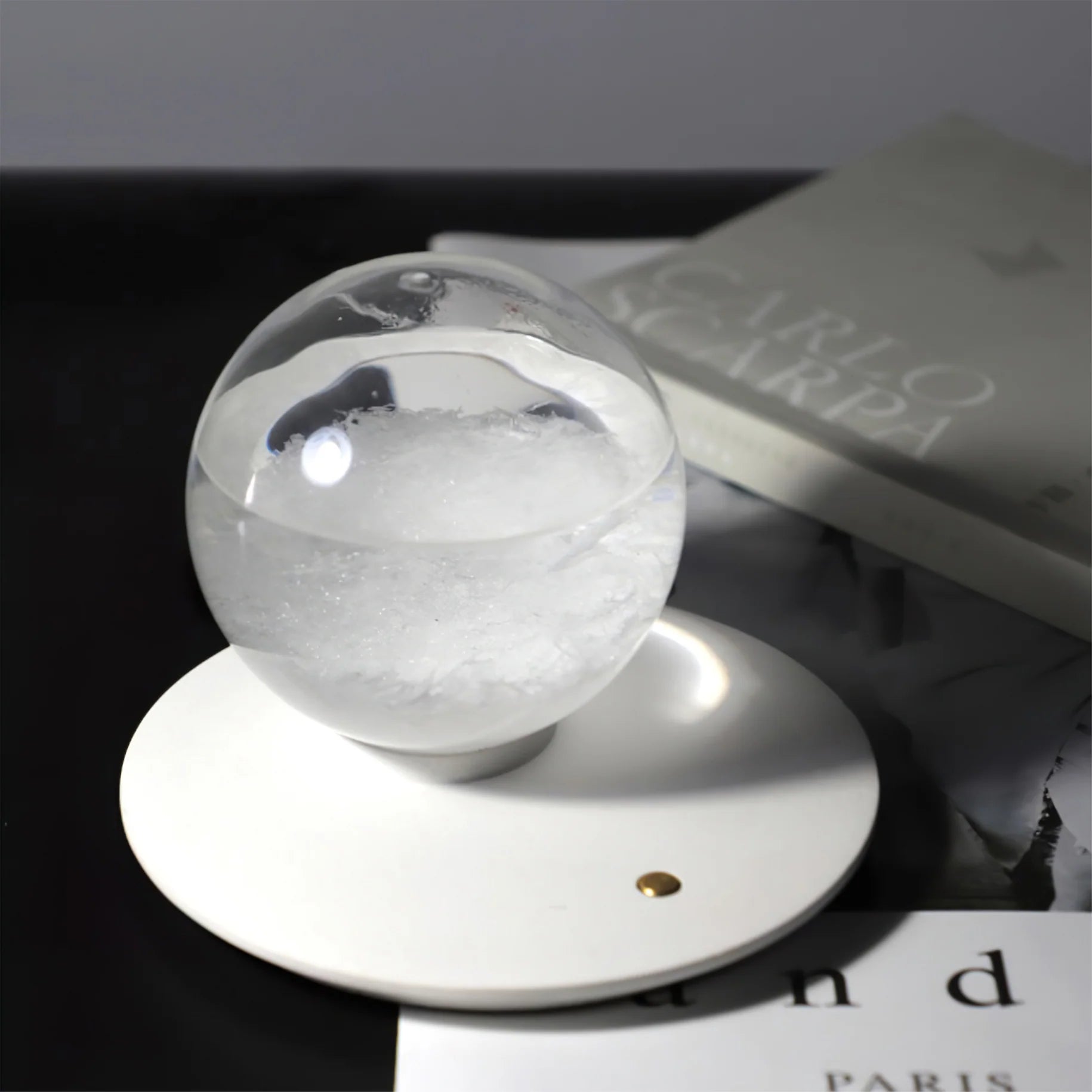 Storm Ball Table Lamp - Modern LED Night Light for Bedroom, Living Room, and Office - Dimmable Touch Control Desk Lamp with Warm White Light for Reading, Relaxing, and Decor