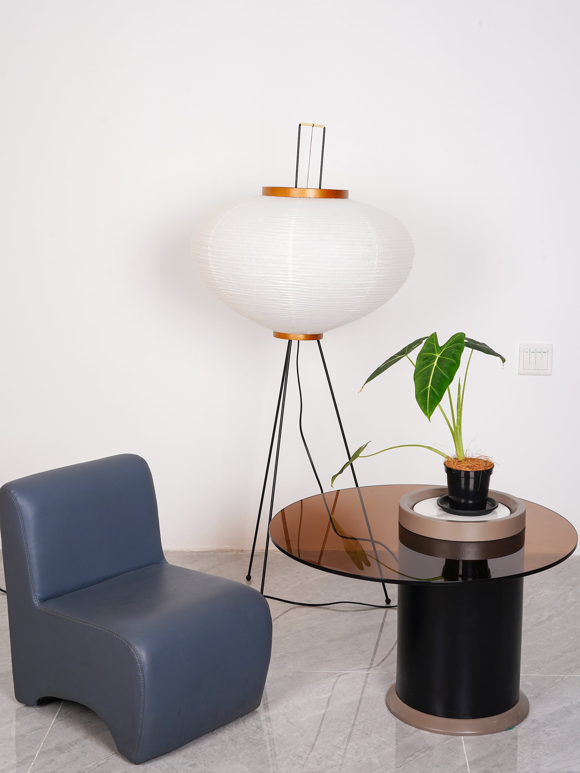 Akari Floor Lamp - Modern Japanese Paper Light for Living Room, Bedroom & Office - Soft Ambient Lighting for Relaxation & Decor