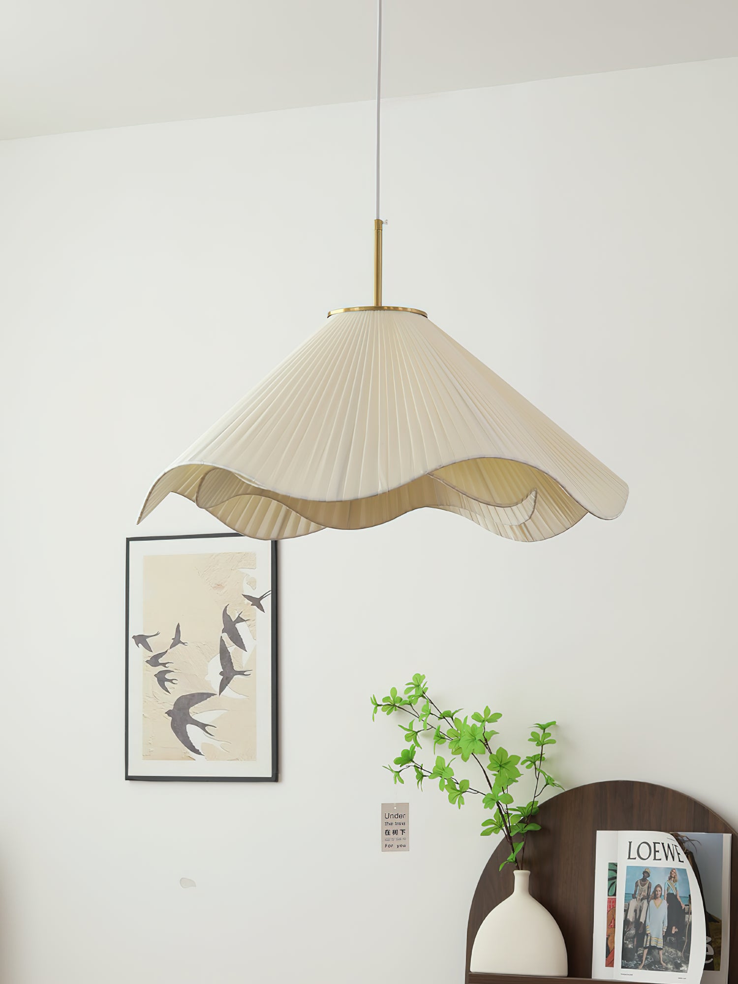 Elara Pendant Light - Modern Hanging Ceiling Lamp for Kitchen Island, Dining Room & Bedroom - Elegant Glass Shade with Gold Finish - Perfect for Home Decor & Interior Lighting
