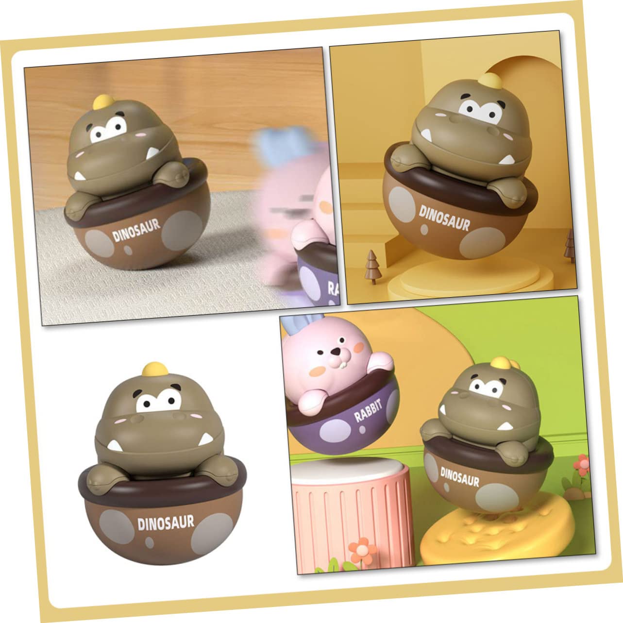 FAVOMOTO 5-Piece Tumbler Rattle Toy Set - Wiggly Fun Baby Toys for Early Learning & Sensory Play - Perfect for Infants, Toddlers & Preschoolers - Great for Playtime, Daycare & Developmental Activities