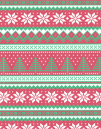 Festive Christmas Sweater Scalloped Tissue Paper - Holiday Gift Wrapping, Party Decorations & DIY Craft Supplies for Seasonal Celebrations
