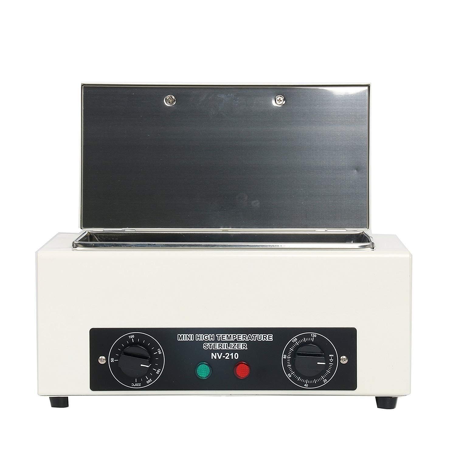 NSKI 1.5L Mini Autoclave Sterilizer - High Temperature Dry Heat Cabinet with Digital Timer for SPA Salon, Nail Salon, Tattoo & Beauty Tools (Perfect for Disinfecting Metal Instruments)