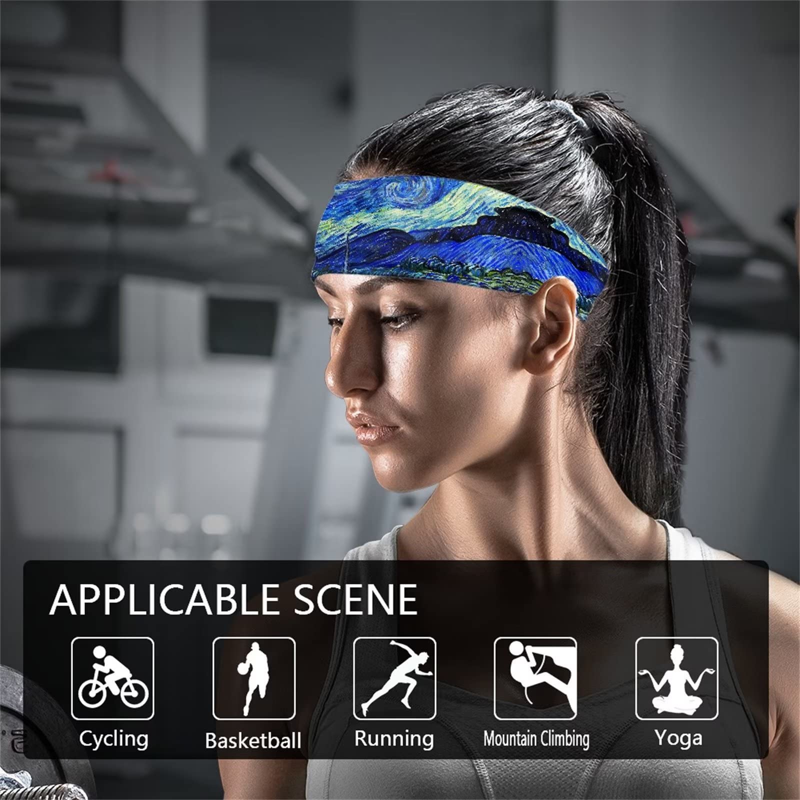 Unisex Non-Slip Moisture Wicking Headbands for Women & Men - Perfect for Running, Workout, Yoga & Sports Activities