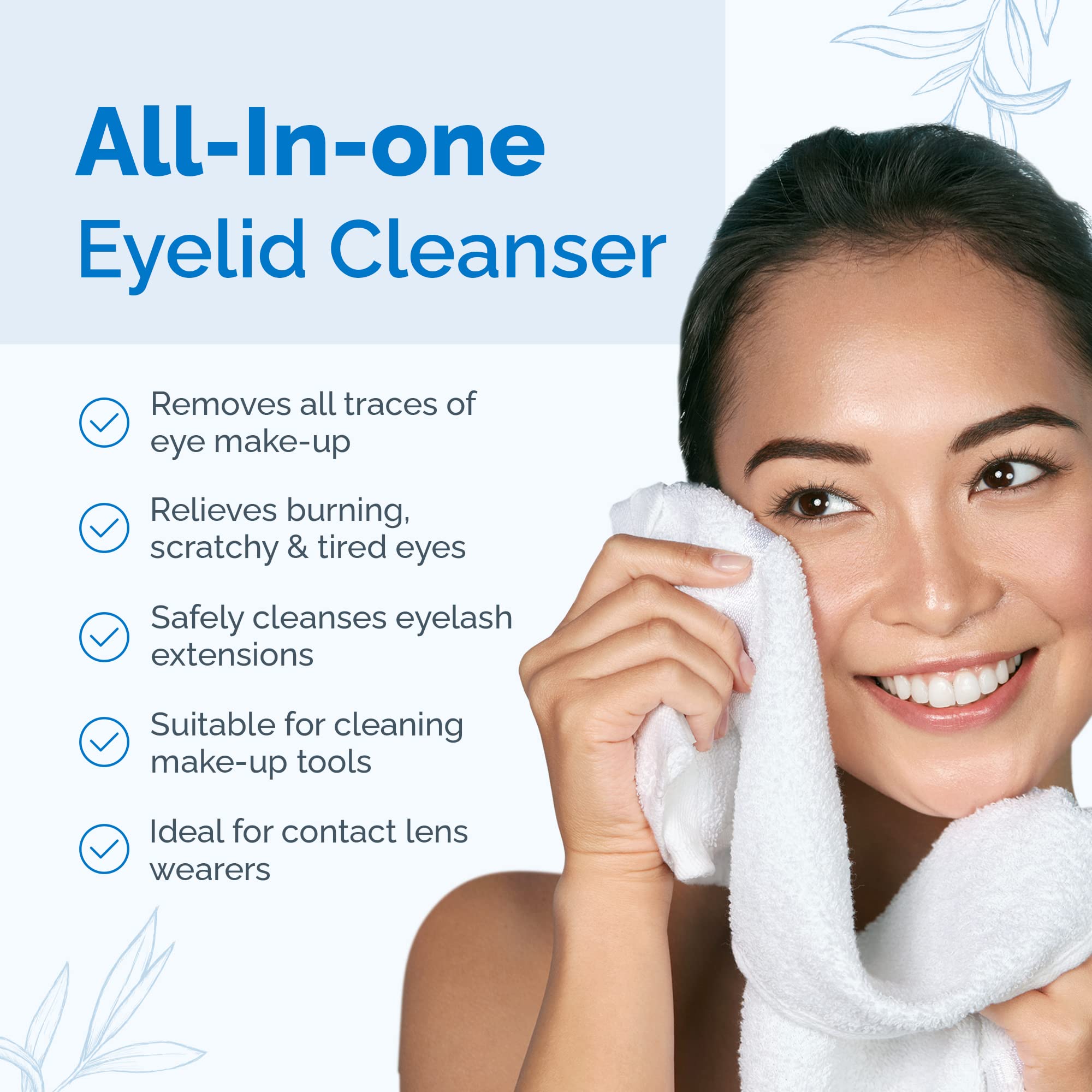 All-in-One Eyelid & Eyelash Cleanser for Extensions | Tea Tree Oil Formula | 100ml | Soothes Tired Eyes | Essential Lash Extension Kit | Perfect for Daily Eye Care & Makeup Removal
