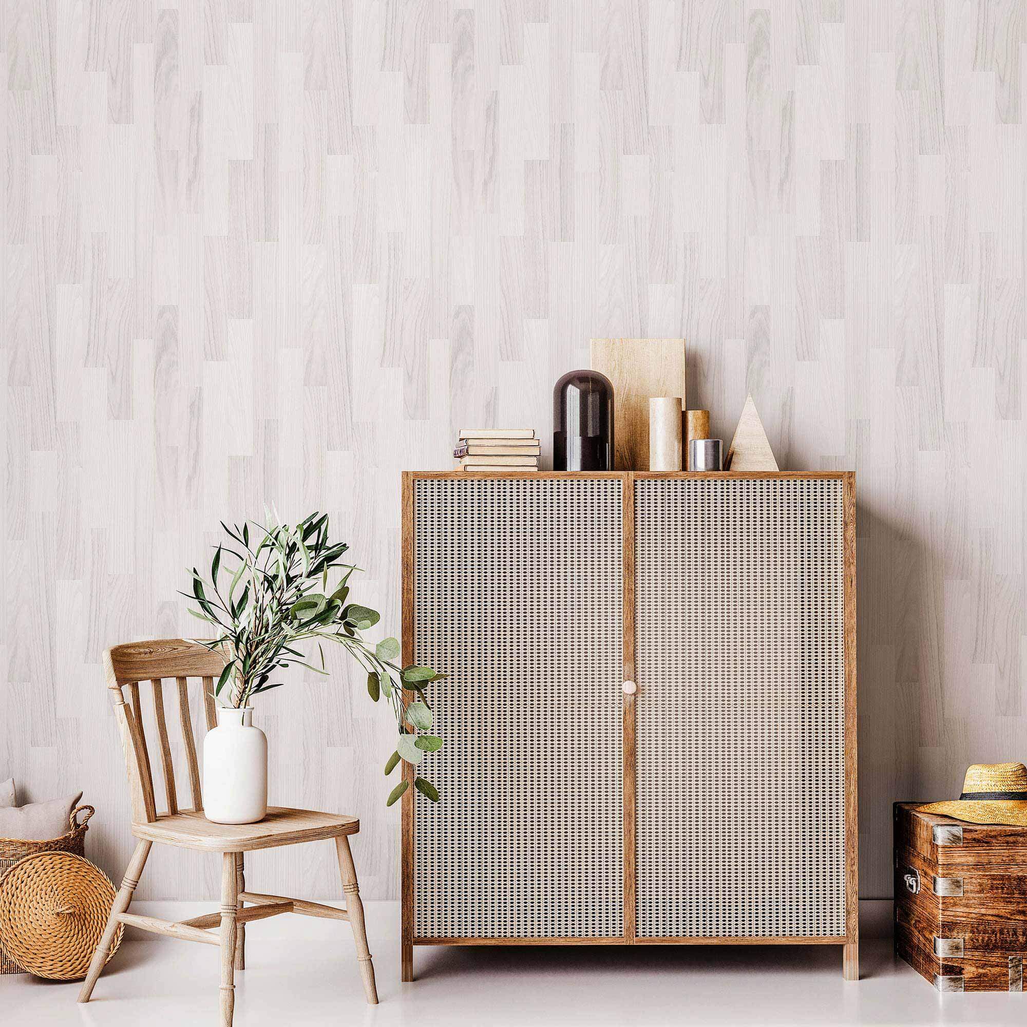Grey Wood Peel and Stick Removable Wallpaper 6838 - Self-Adhesive Wall Decal for Home Decor, Bedroom, Living Room & Office