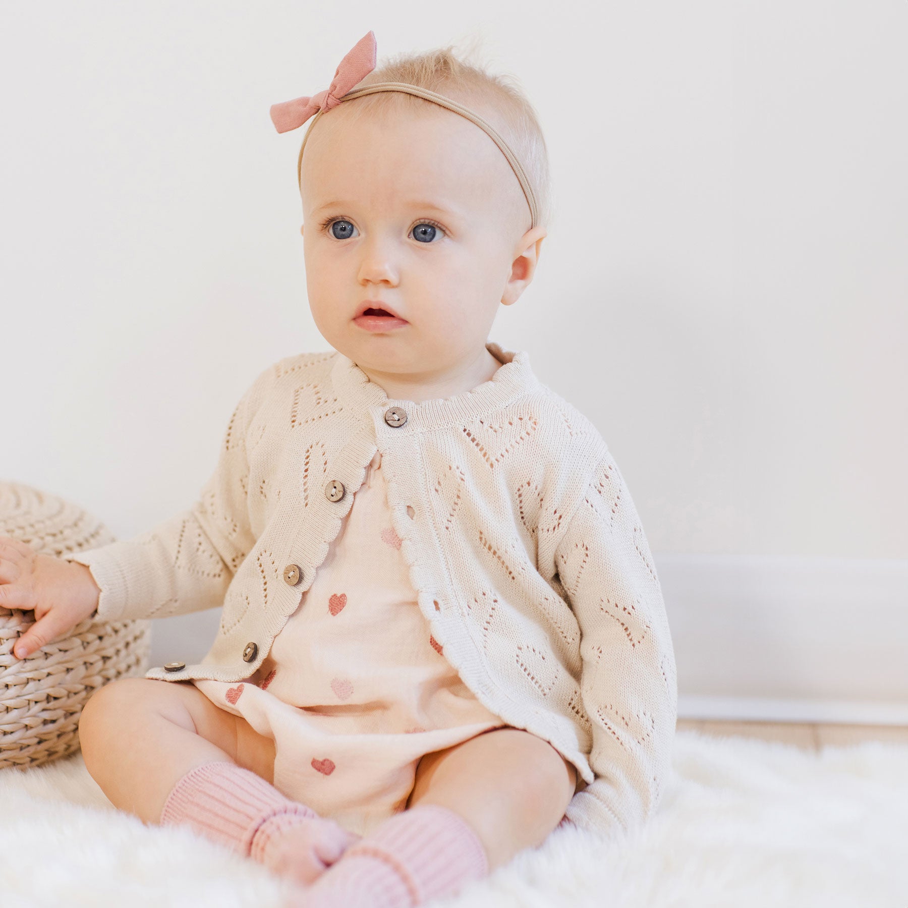 Bonnie Romper with Heart Embroidery - Vintage Style Baby Jumpsuit for Girls | Perfect for Photoshoots, Parties & Everyday Wear