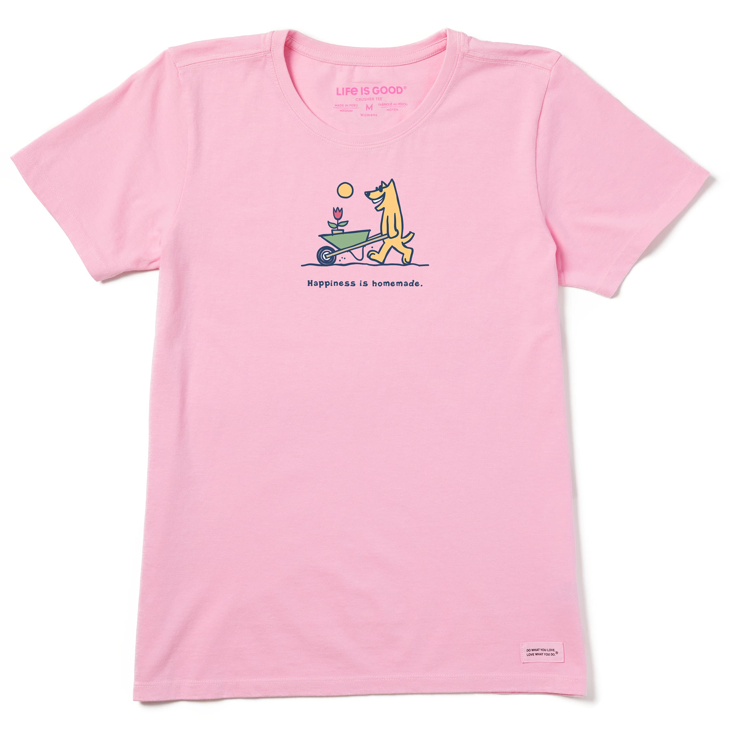 Life is Good Women's Happiness is Gardening T-Shirt - Comfortable Casual Tee for Women Who Love Plants & Nature - Perfect for Gardening, Outdoor Activities & Relaxing