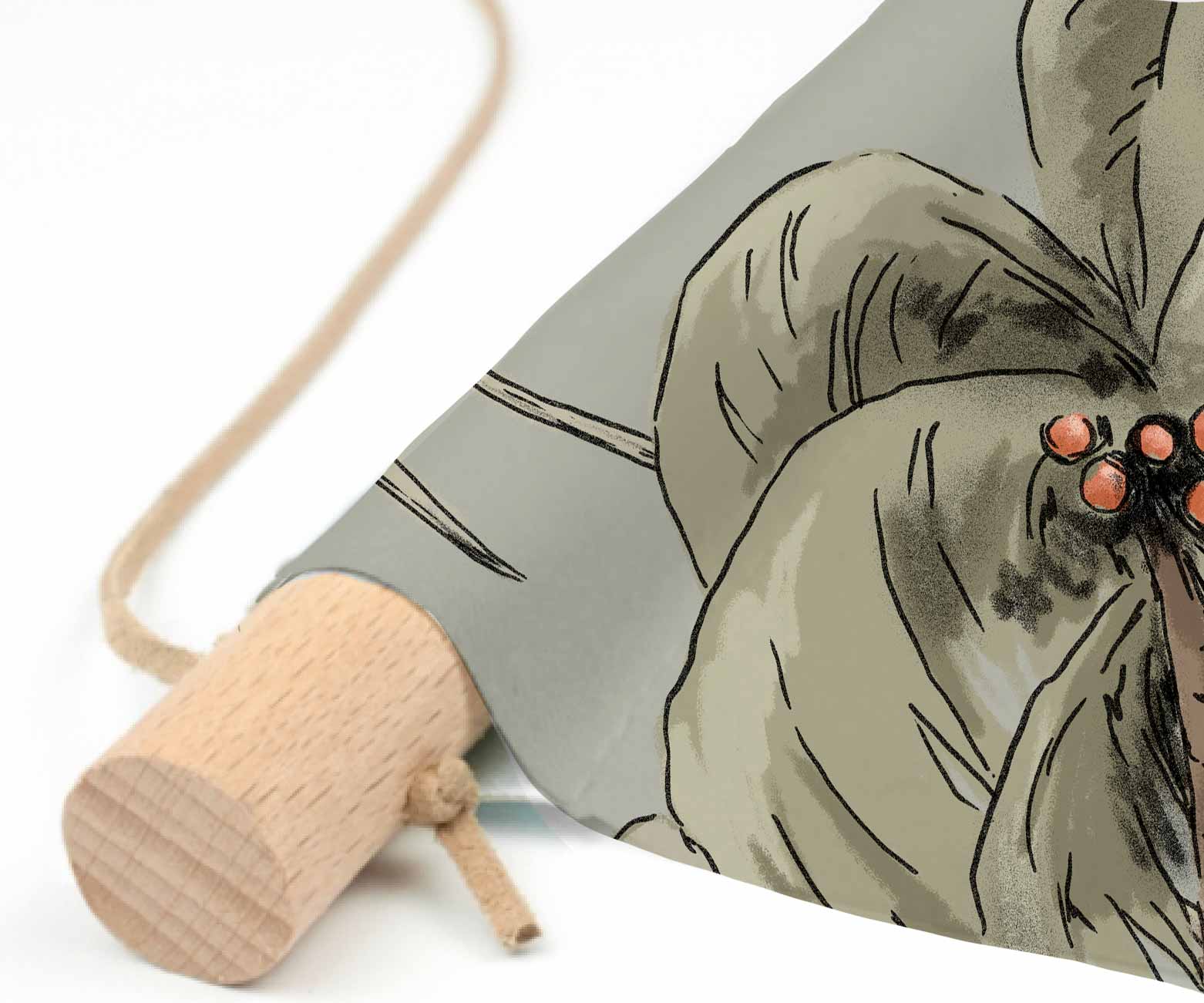 JUNGLE JAZZ Textile Poster in Dusty Mint Green - Perfect for Bohemian Home Decor, Nursery Wall Art & Jazz Music Lovers