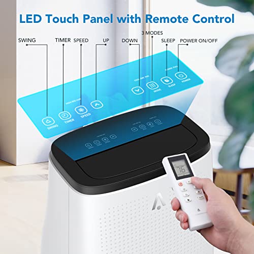 GARVEE 15000 BTU Portable Air Conditioner - 3-in-1 AC Unit with Remote Control, Fan & Dehumidifier - 24-Hour Timer & Silent Mode for Fast Cooling - Covers 800 Sq Ft - Perfect for Bedroom, Office, RV & Home Use