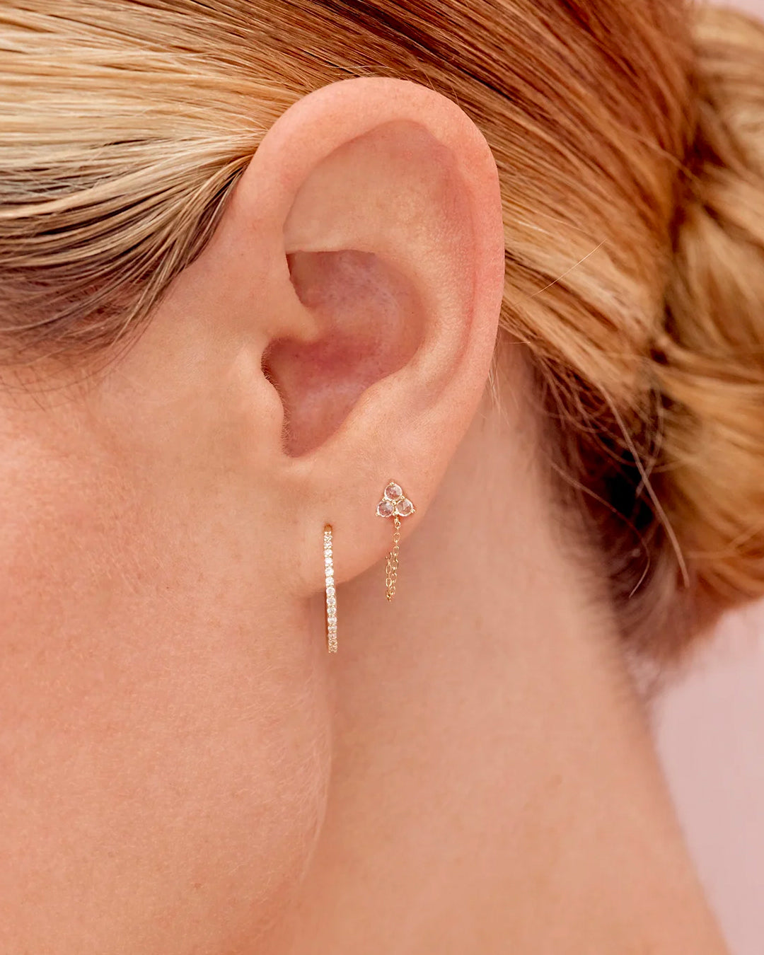 White Sapphire Huggie Earrings for Women - Elegant & Hypoallergenic Hoop Earrings for Everyday Wear & Special Occasions