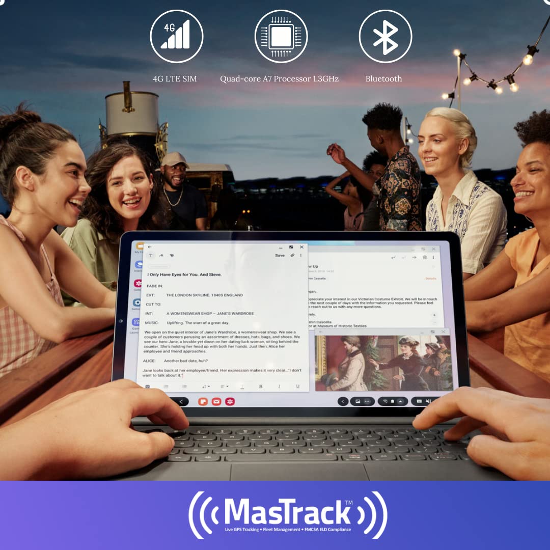 MasTrack 8 inch 4G LTE Android Tablet with GMS Certified Android 11 | 32GB Storage & Quad-core A7 1.3GHz Processor | Fast 4G Internet | Perfect for Business, Travel & Online Learning (Stylus Not Included)