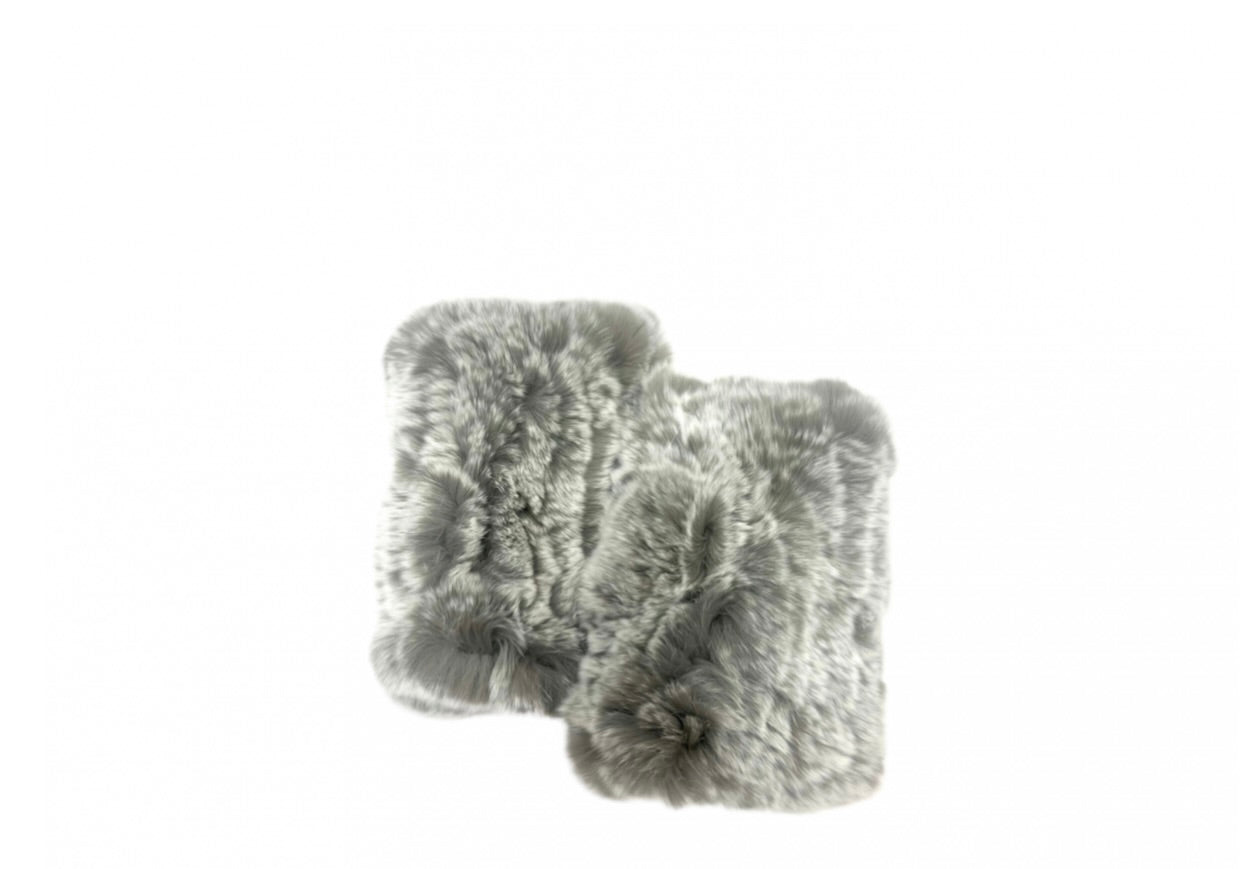 Authentic Rex Rabbit Fur Hand Warmers - Soft & Cozy Winter Accessories for Outdoor Activities, Skiing, and Cold Weather