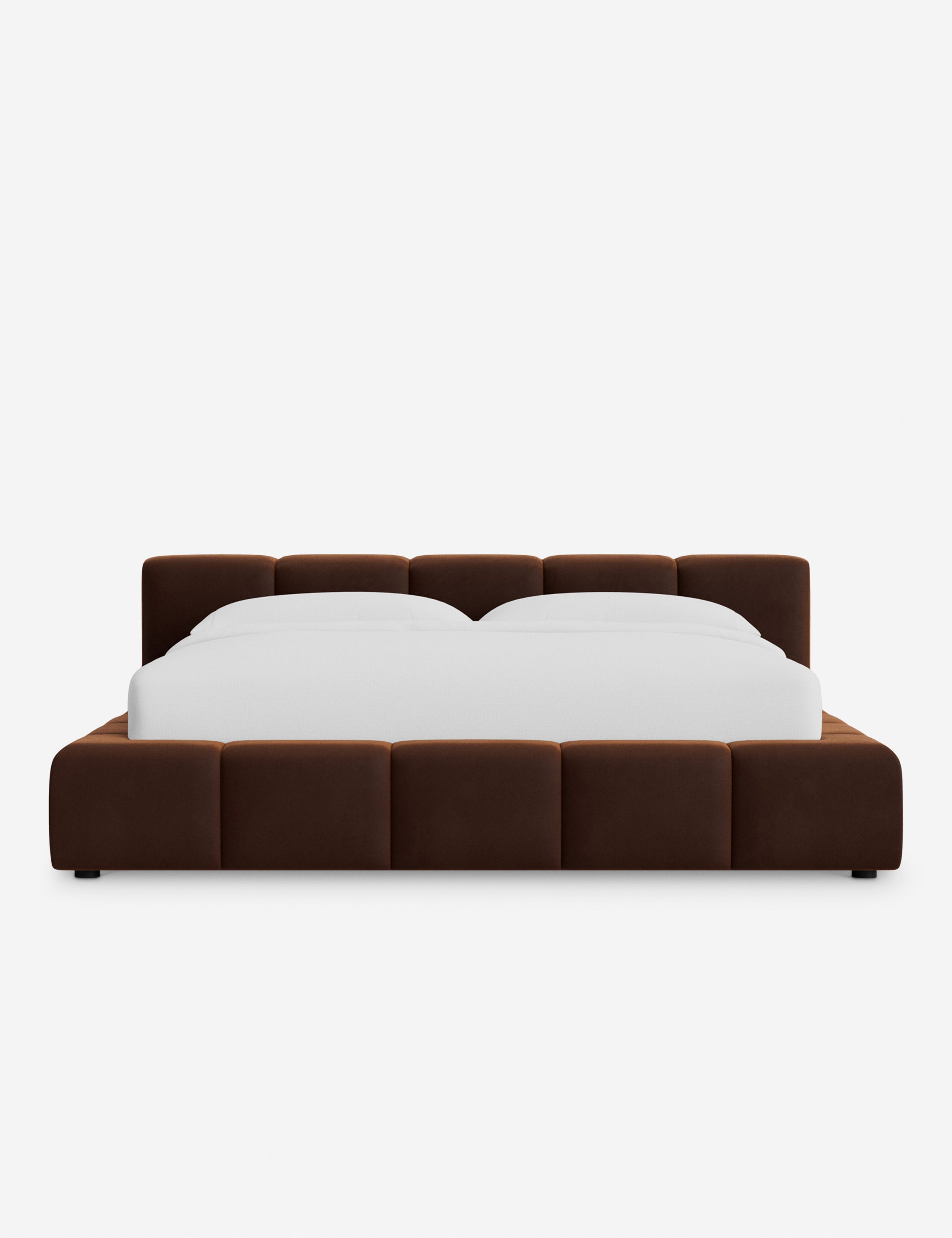 Cambry Platform Bed Frame - Modern Minimalist Wooden Bed with Headboard - Perfect for Bedroom, Guest Room & Small Spaces