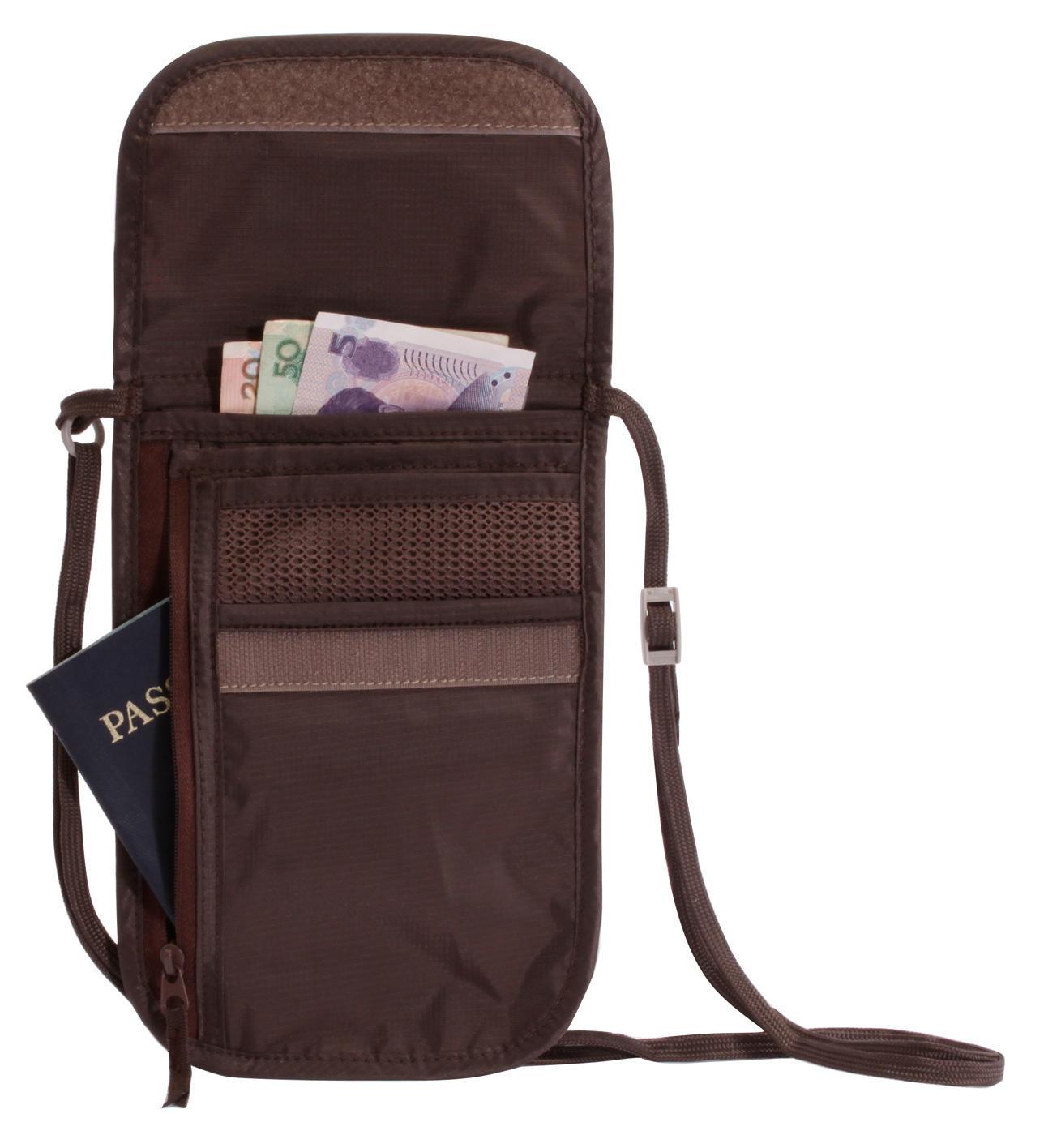 Eagle Creek Undercover Neck Wallet Deluxe - RFID Blocking Travel Money Belt for Men & Women - Secure & Comfortable Hidden Passport Holder for Airports, Hiking & International Trips