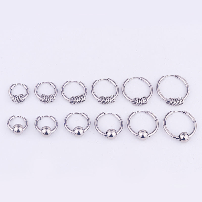 18K Gold Plated Surgical Steel Cartilage Hoop Earrings - Minimalist Bead Design | HSEC1805 | Perfect for Everyday Wear, Parties & Gifting