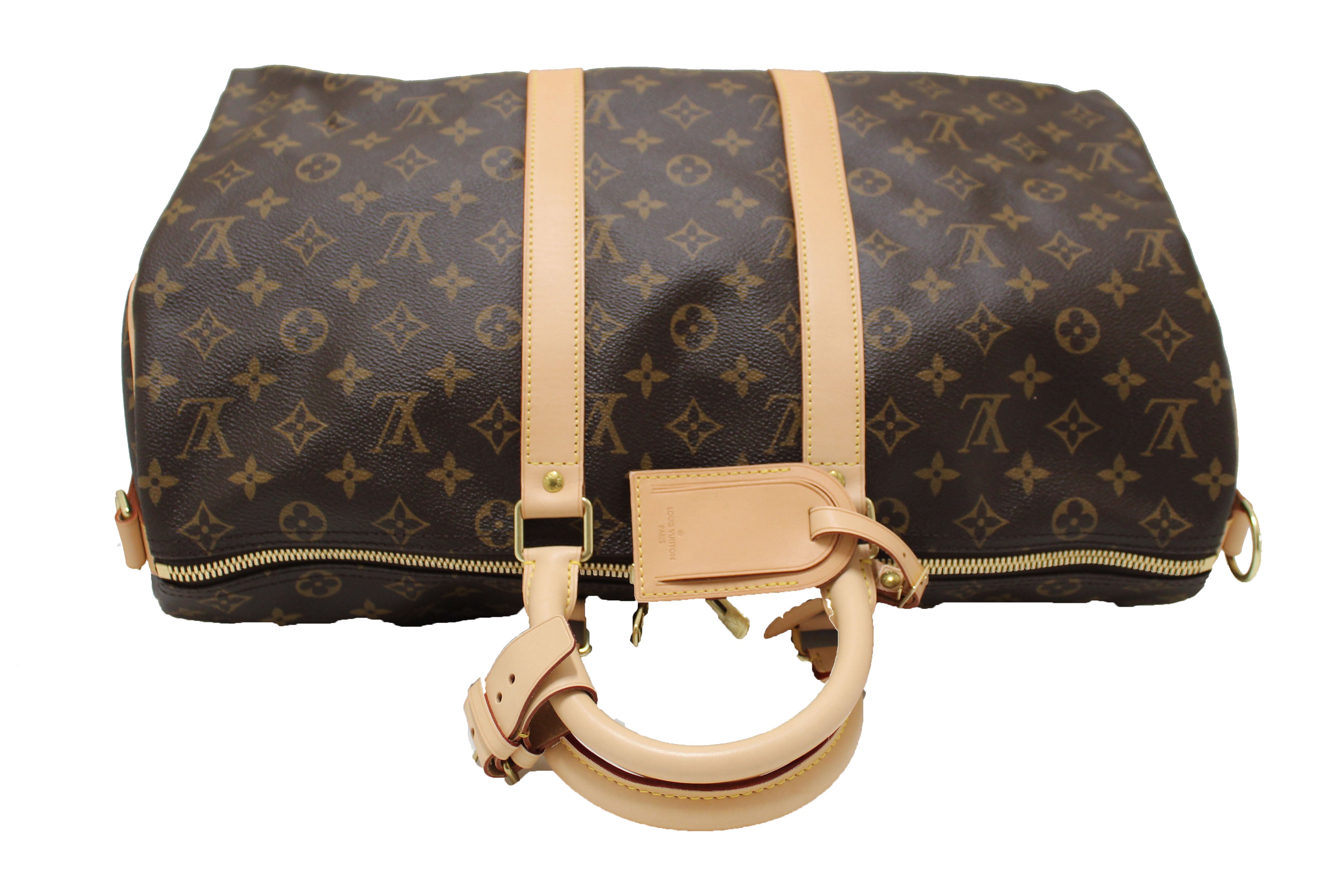 Authentic Louis Vuitton Monogram Keepall Bandouliere 45 Duffle Bag - Luxury Travel Carry-On for Weekend Getaways & Business Trips