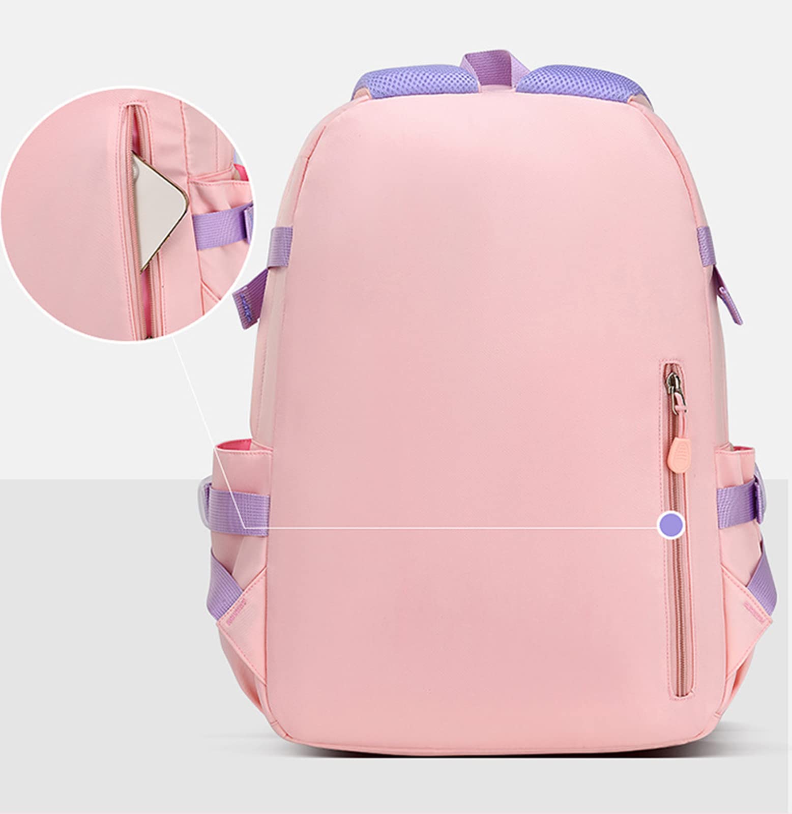 Cute Bunny Backpack for Girls - Kawaii Waterproof School Bag & Laptop Backpack in Pink - Perfect for School, Travel & Everyday Use
