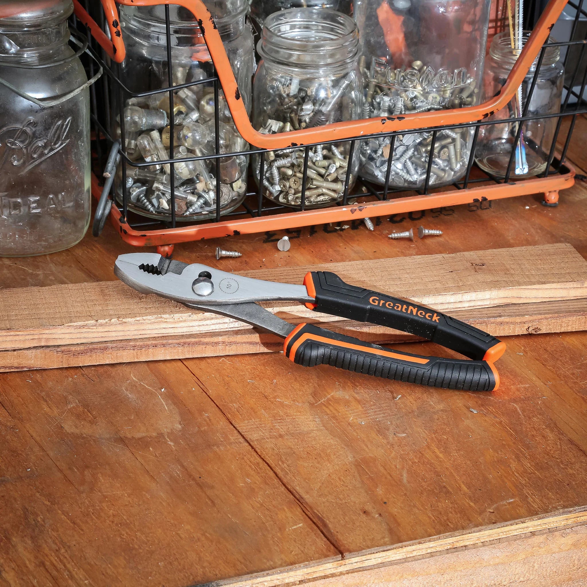 GreatNeck SJ8C 8-Inch Slip Joint Pliers - High-Quality Adjustable Pliers for Plumbing, Automotive & DIY Repairs - Perfect for Home, Garage & Workshop Use