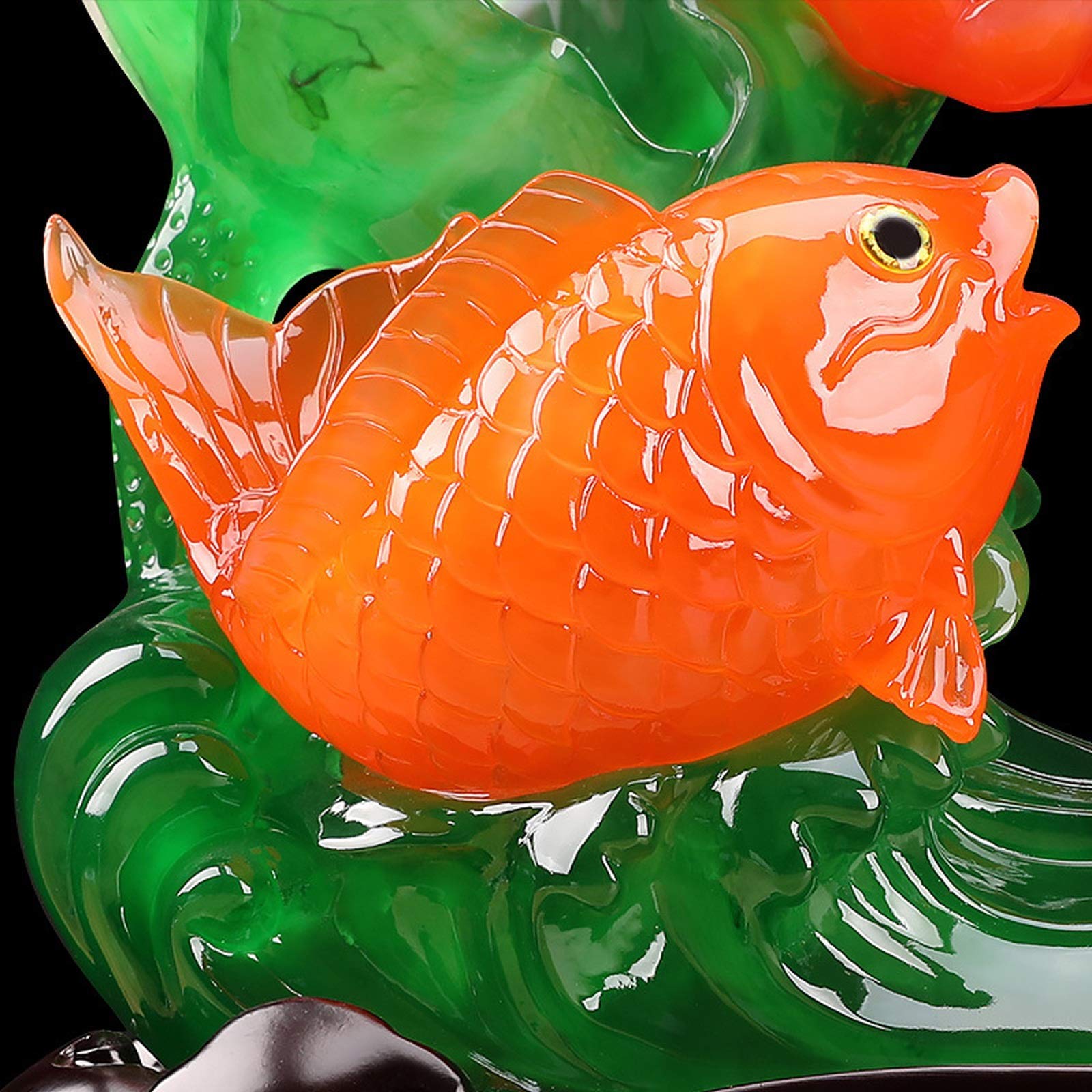 Feng Shui Wealth Carp Statue - Lucky Ornament for Home & Office Decor, Creative Tabletop Decoration, Good Fortune Gift for Housewarming & Business