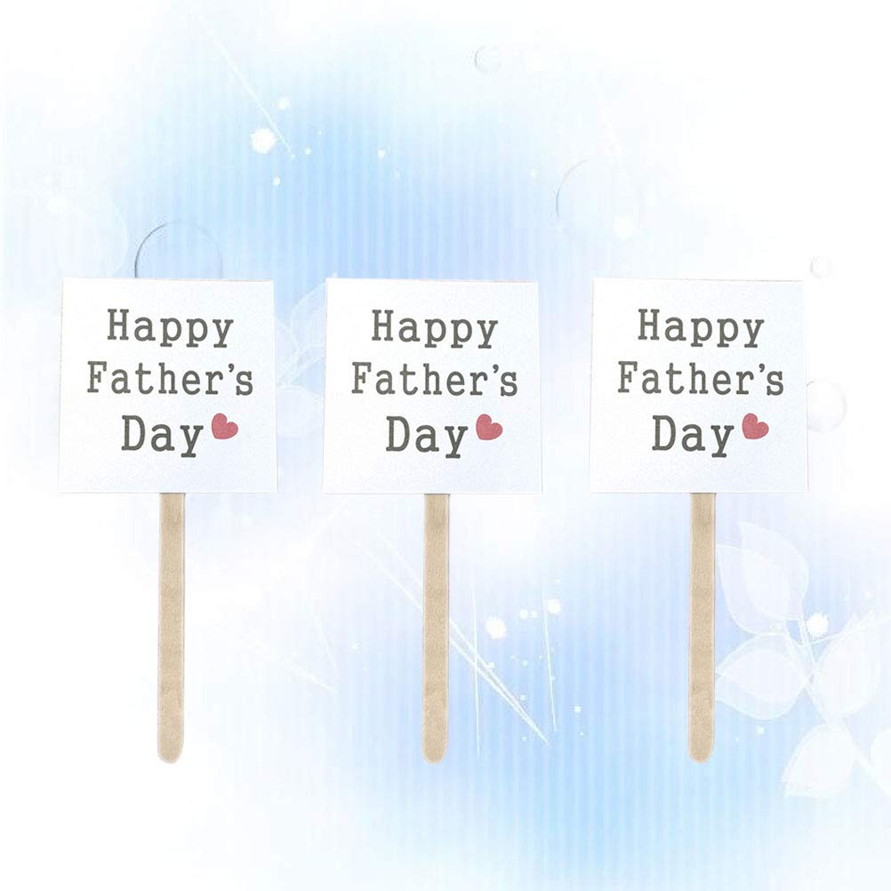 25pcs Happy Father's Day Cake Toppers - Creative Cupcake Picks for Birthday, Anniversary & Party Decorations - Premium Cake Decorating Supplies for Dad's Special Day Celebrations