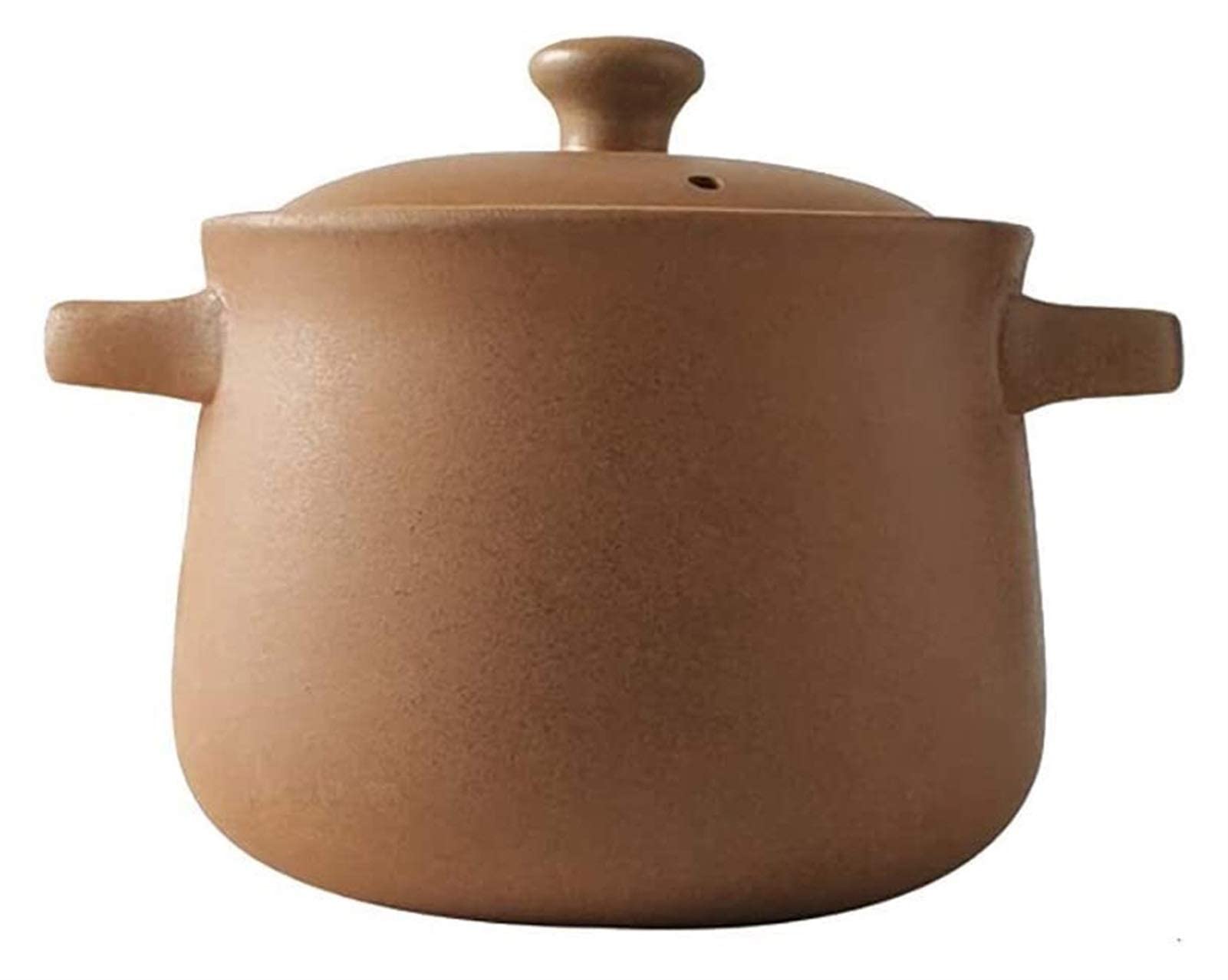 6L Ceramic Casserole Clay Pot with Lid - Healthy Slow Cooker for Soups, Stews & Braising | Earthenware Stockpot for Onion Soup, Casserole Dishes & Healthy Cooking | Perfect for Home Kitchens & Restaurant Use