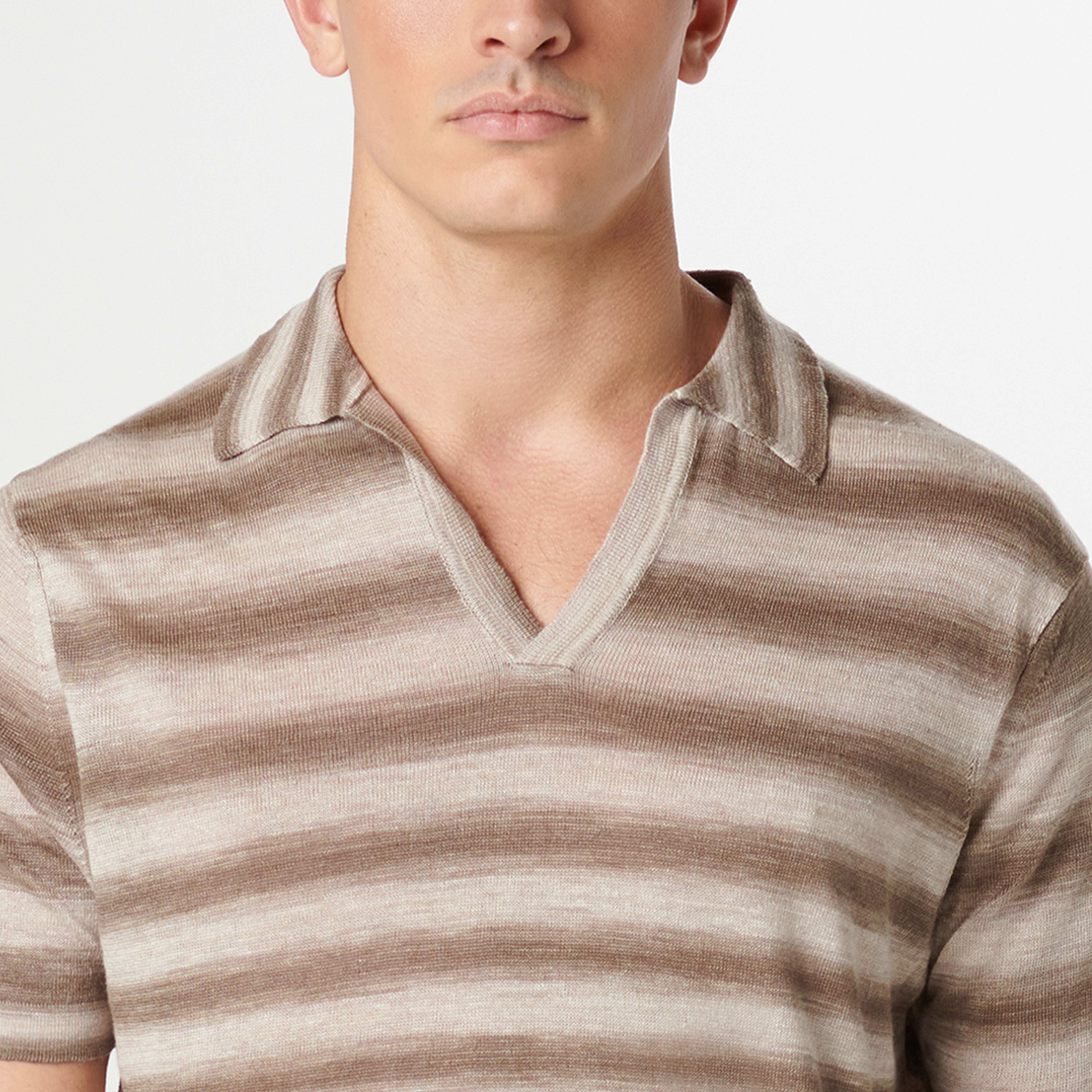 Heather Striped Short Sleeve Johnny Sweater for Women - Casual Crewneck Pullover Top for Spring & Fall - Perfect for Office, Date Night and Weekend Outings