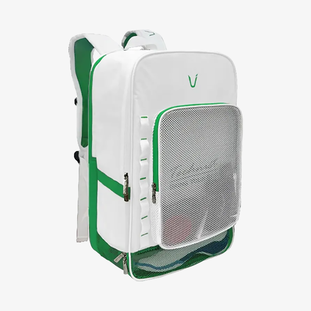 Technist TNB 5486 Tennis Racket Backpack - Durable Sports Bag for Tennis Players, White & Green - Perfect for Court Training, Travel & Gym Storage