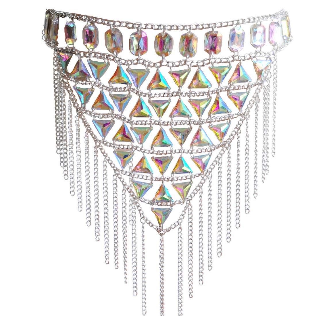 Connie Cloris Women's Sexy Body Chain Jewelry - Elegant Rhinestone & Metal Waist Chain for Parties, Weddings, and Date Nights