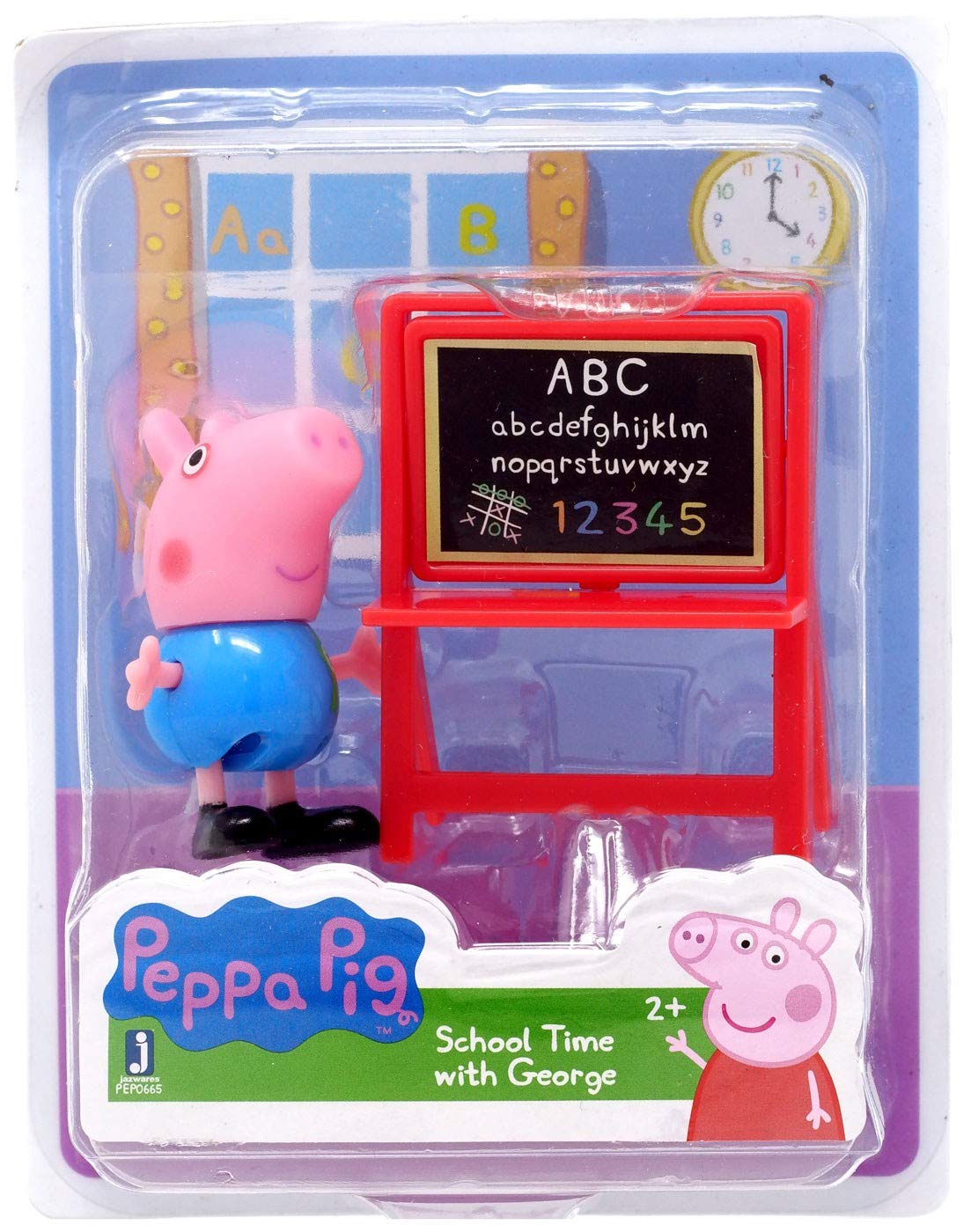 Peppa Pig School Time George Figure with Chalkboard - Educational Toy for Kids, Pretend Play Classroom Scenes, Perfect Gift for Preschoolers & Peppa Pig Fans