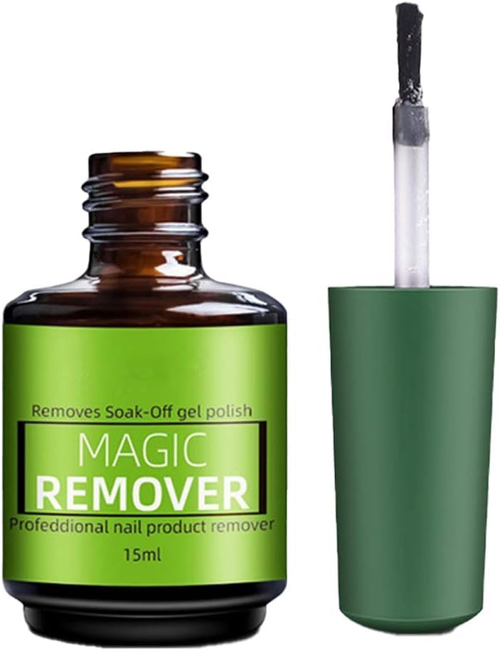 Professional Gel Nail Polish Remover Kit - Fast Acting Magic Peel-Off Formula (Removes Soak-Off Gel in 2-5 Minutes) No Foil, Soaking or Wrapping Required - Perfect for Salon & At-Home Manicures
