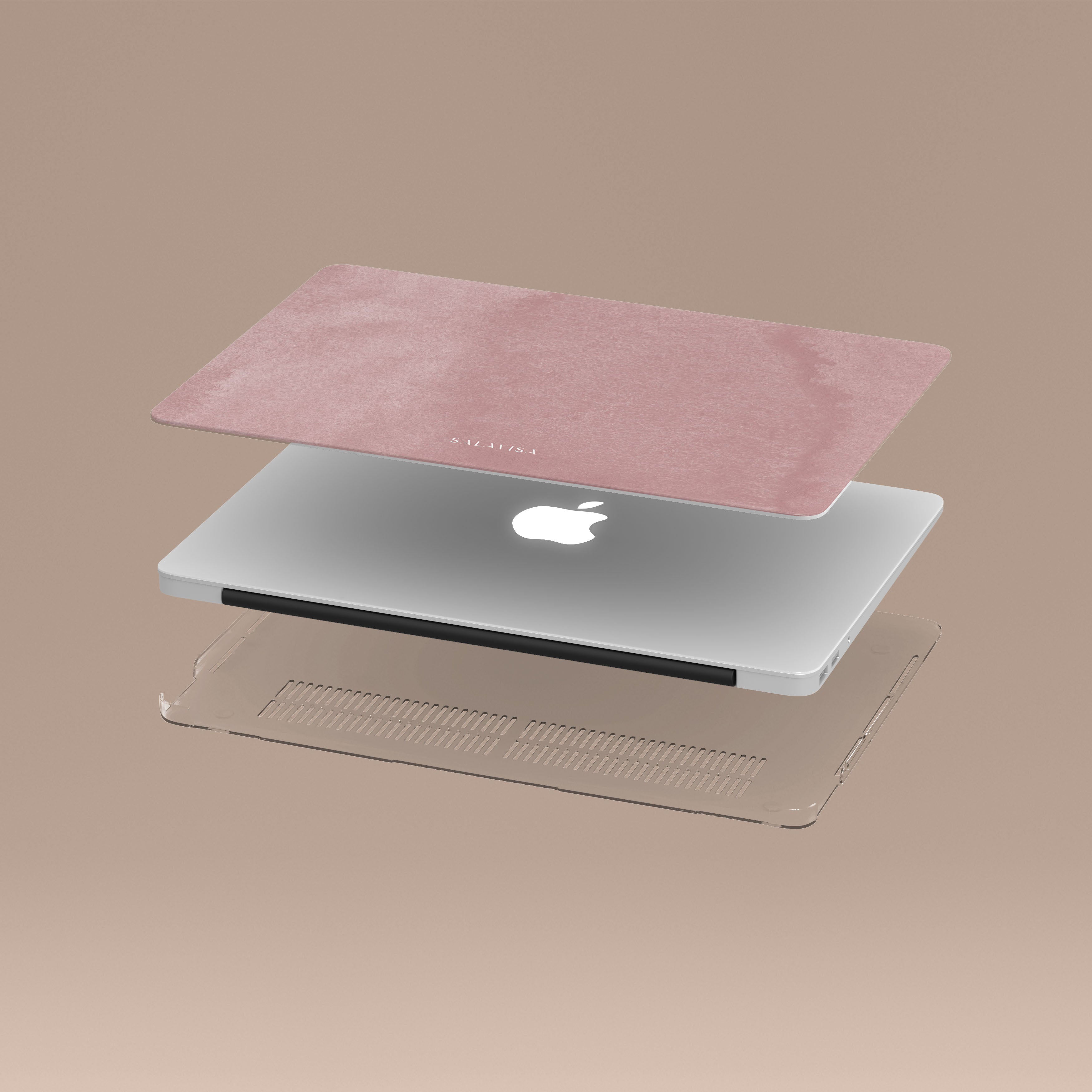 Rose Pink Watercolor MacBook Case - Aesthetic Laptop Cover for MacBook Air/Pro 13 14 16 inch - Perfect for Women, Students & Creative Professionals - Office, School, Travel & Home Use