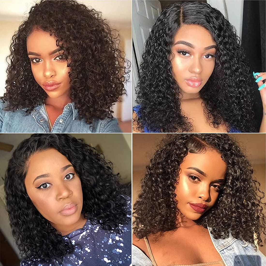 LUMIERE 13x4 HD Lace Front Wig - Brazilian Human Hair Deep Wave Bob Wig with Baby Hair | Pre-Plucked 150% Density Unprocessed Hair | 10 Inch Natural Color Lace Front Wigs for Black Women | Perfect for Daily Wear, Parties, Weddings and Special Occasions