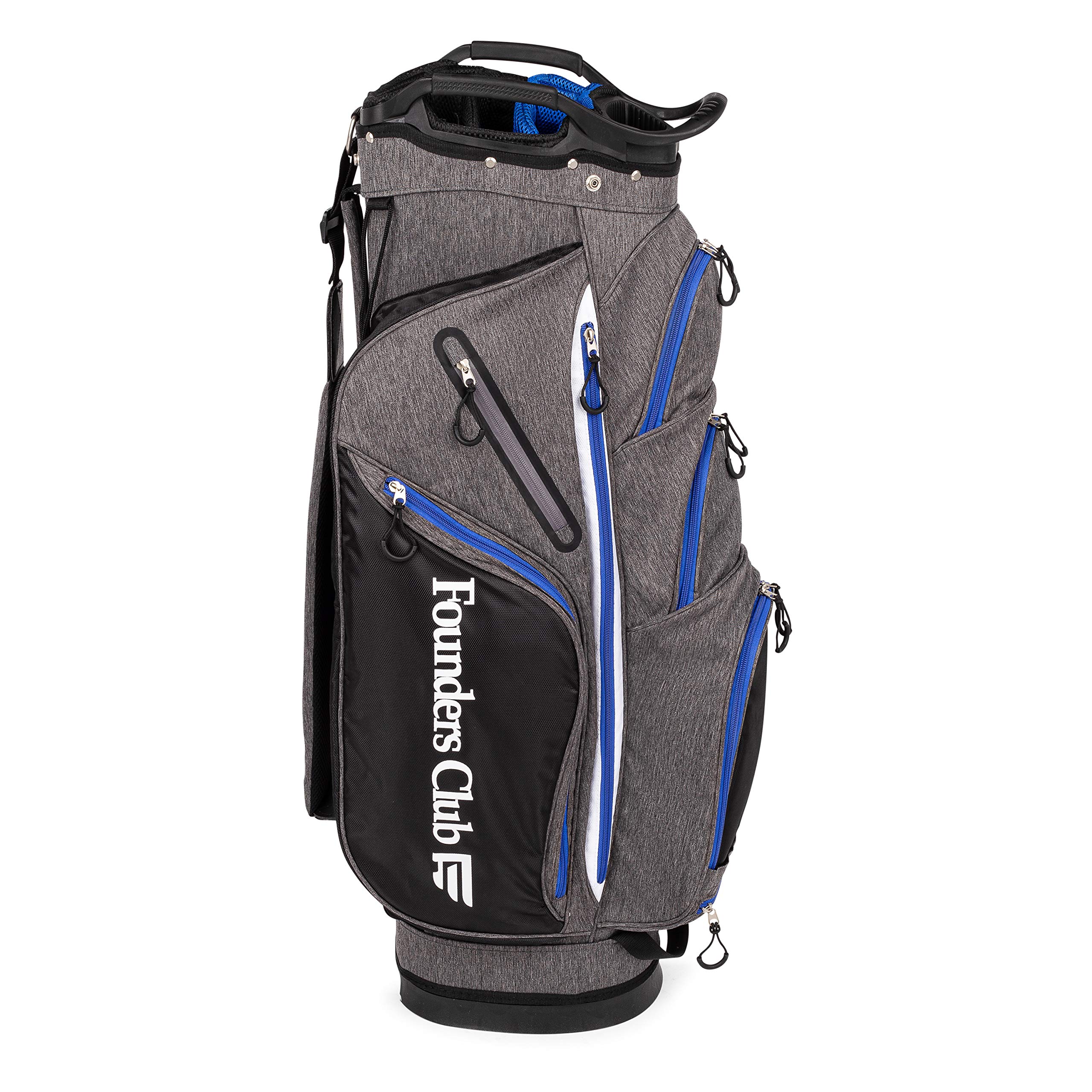 Founders Club Franklin Golf Push Cart Bag - Lightweight Riding Cart Bag with Full Rain Cover, Secure Push Cart Base, 15-Way Full Length Divider & External Putter Tube - Perfect for Golf Tournaments, Practice Rounds & Course Play