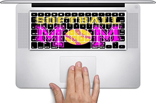 Softball Mom MacBook Keyboard Decals - Compatible with 13/15/17 inch MacBook Air & Pro (Retina) - Perfect for Baseball Moms & Sports Enthusiasts