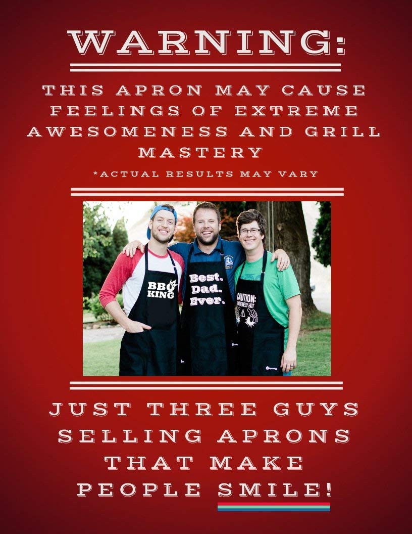 My Kitchen My Rules Adjustable Apron for BBQ & Cooking - One Size Fits All - Perfect for Grilling, Baking & Kitchen Activities
