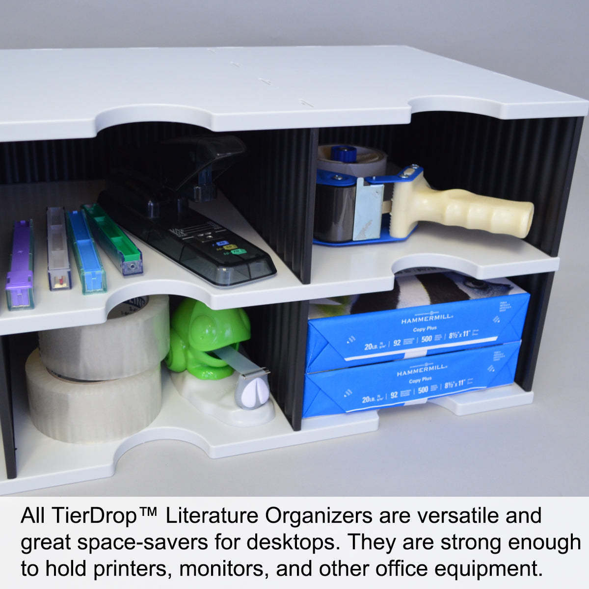 Ultimate Office TierDrop™ Desktop Organizer - 6 Compartment High Capacity File Sorter with Expandable Add-On Tiers | Perfect for Home Office, School & Workplace Organization | Lifetime Guarantee
