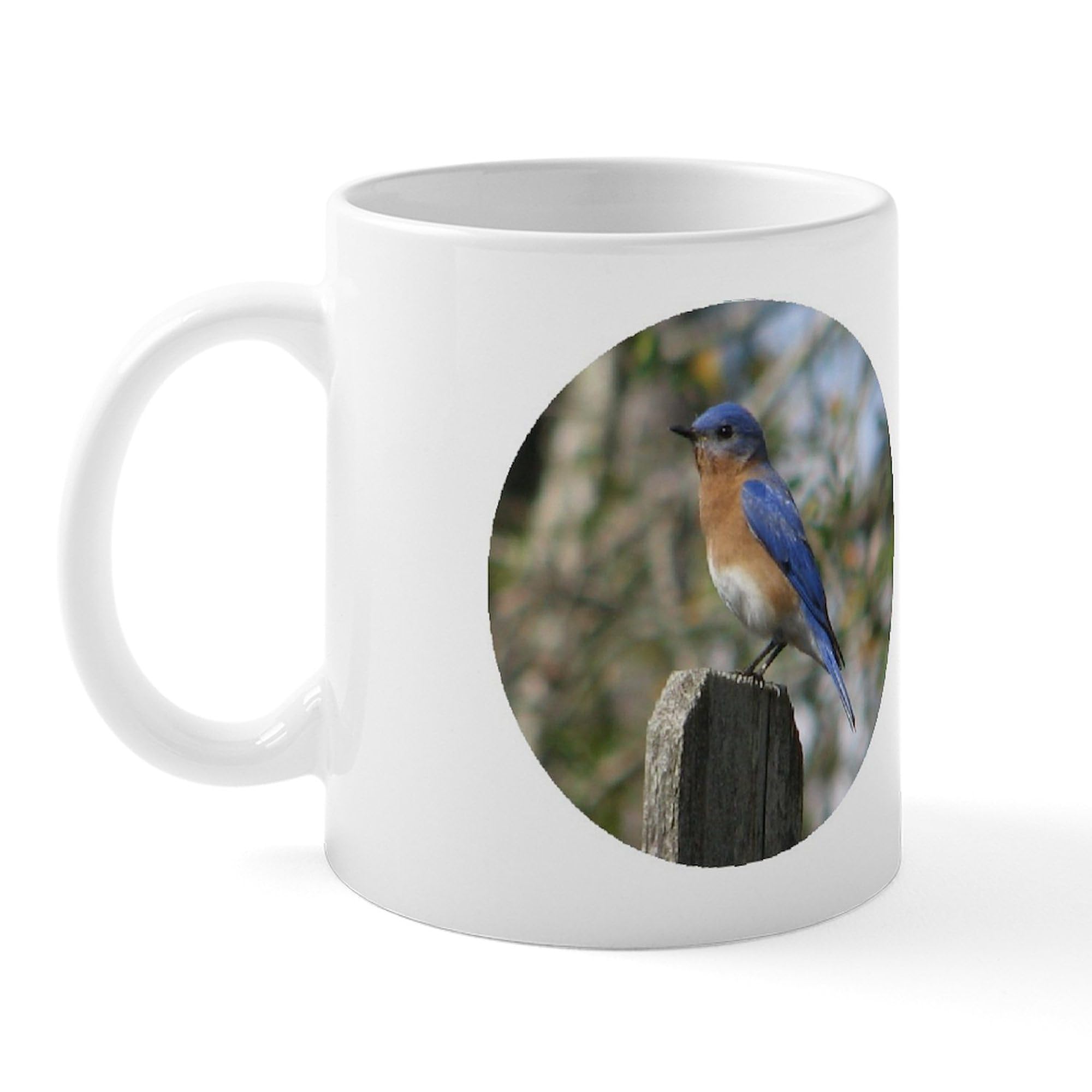Eastern Bluebird Ceramic Coffee Mug 11 oz (325 ml) - Handmade Gift for Bird Lovers, Perfect for Tea, Hot Chocolate & Office Use - CafePress