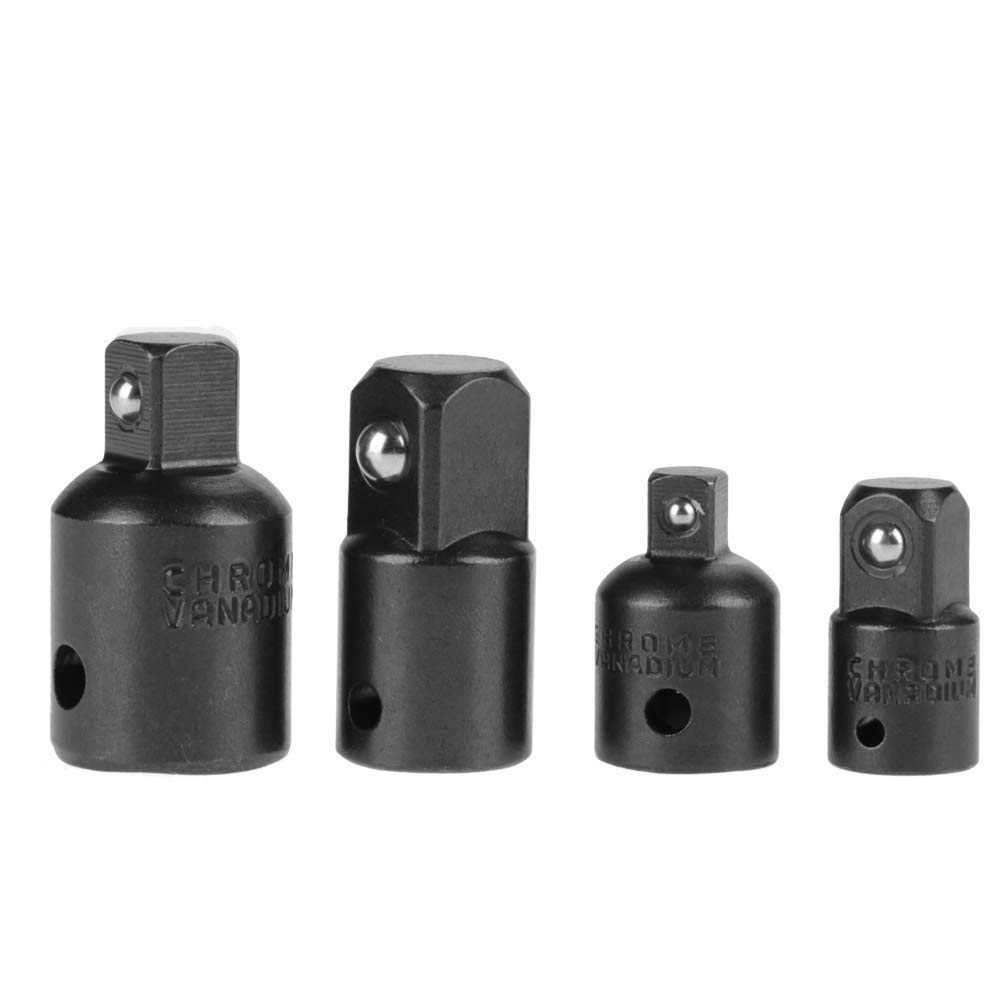 4-Piece Impact Adapter and TDA7492P Reducer Set - Chrome Vanadium Steel Socket Adapters 1/2
