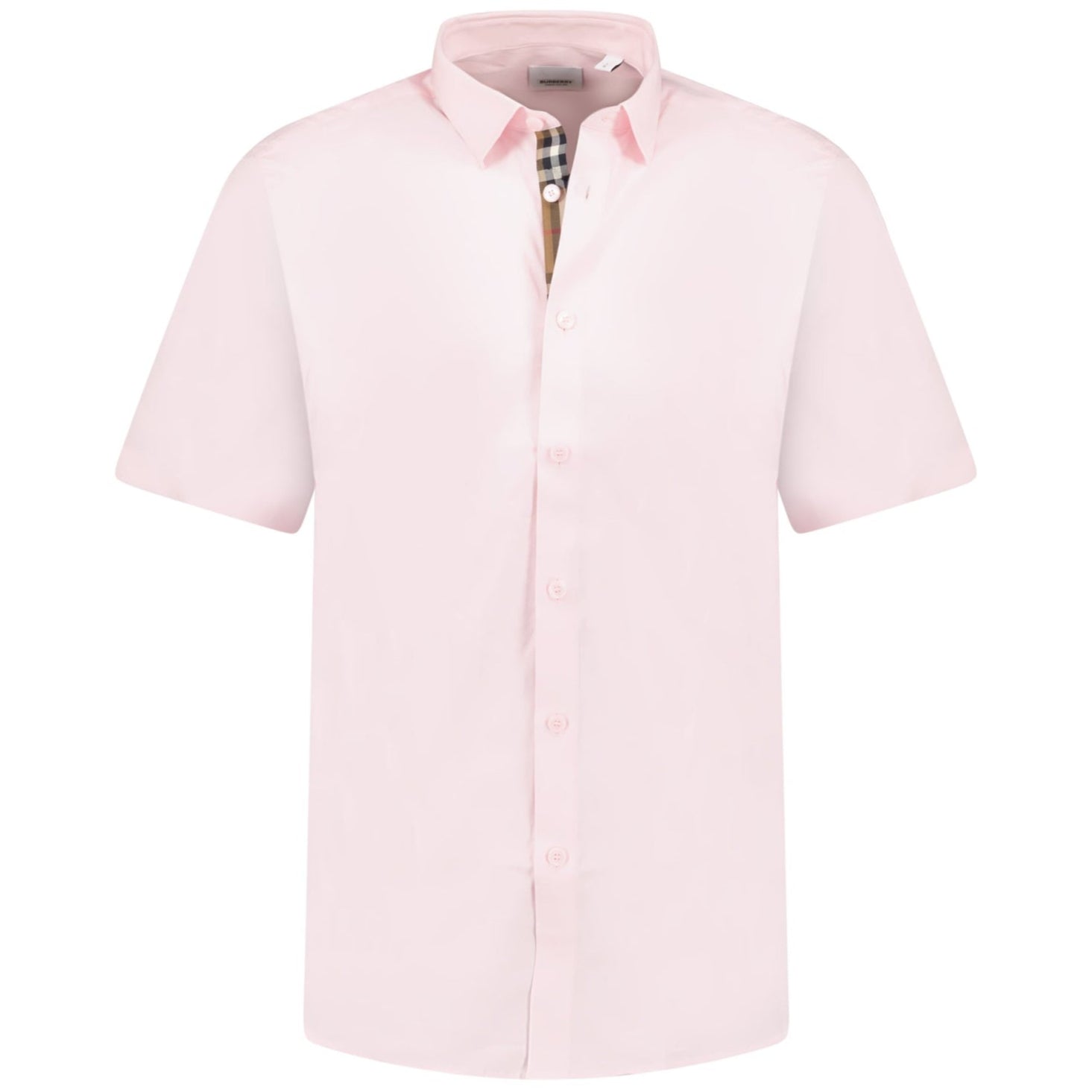 Burberry Pink Short Sleeve Casual Shirt for Women - Classic Cotton Button Down Top for Summer, Office & Date Night Outfits