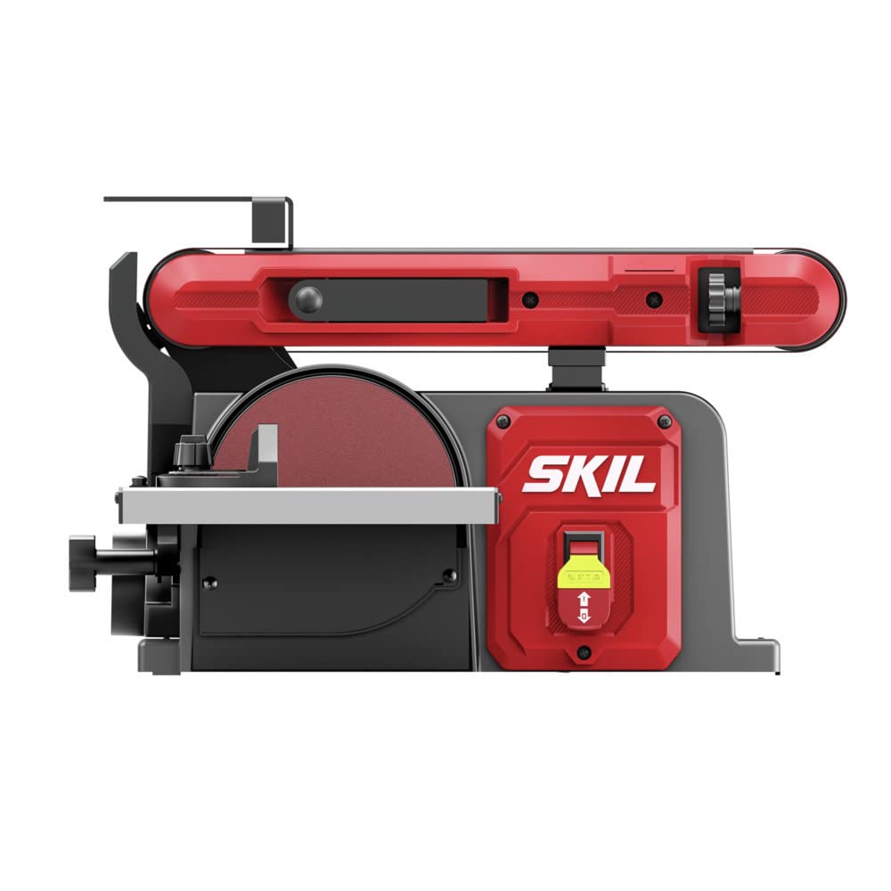 SKIL BB9504-00 4.5 Amp Benchtop Belt & Disc Sander - Woodworking & Metal Sanding Tool for DIY Projects & Home Workshops