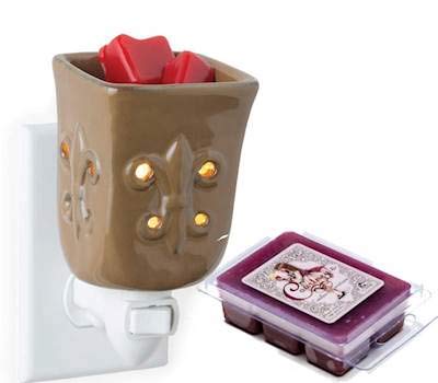 TOFFE Fleur De Lis Plug-in Fragrance Warmer Gift Set with Orange Blossom Wax Melts - Aromatherapy for Home, Office & Spa - Perfect for Relaxation & Stress Relief