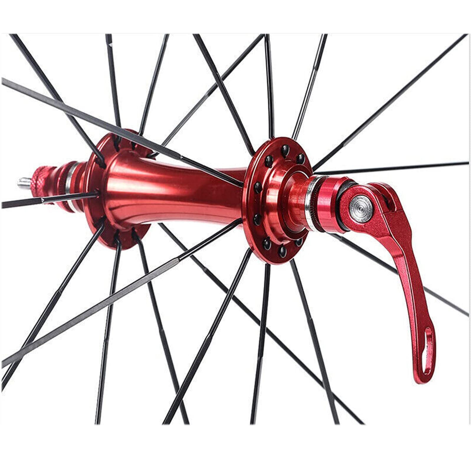 BUCKLOS 700c Road Bike Wheelset - Aluminum Alloy QR Wheels with V-Brake Clincher, Double Wall Flat Spokes for 7-11 Speed Bicycles - 30mm Rims & Hub - Perfect for Commuting, Racing & Road Cycling