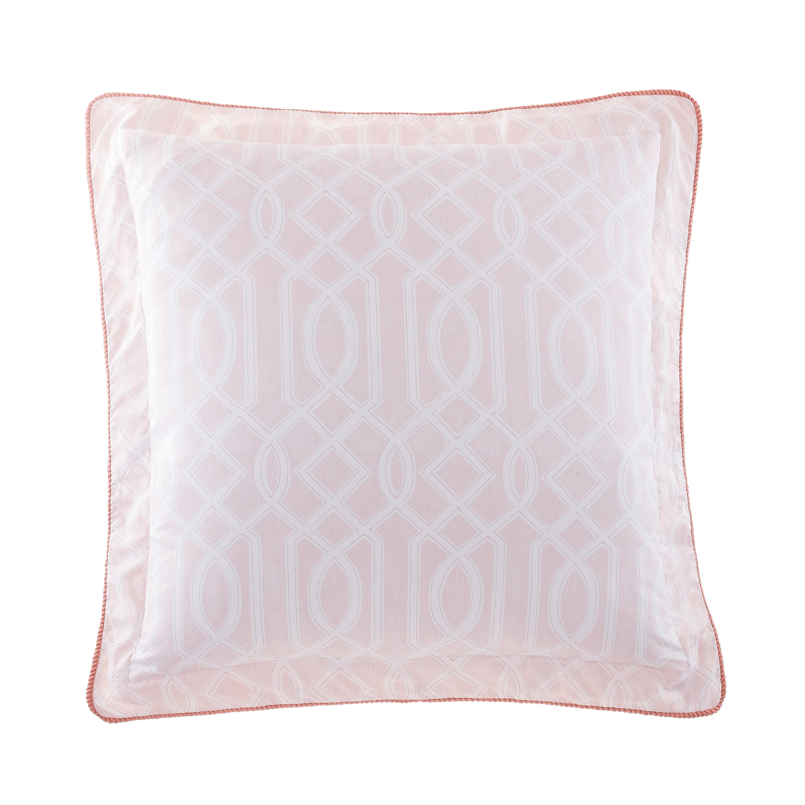 Waverly Peony Gardens Euro Sham Pillow Cover - 26x26 Inch Taupe Cotton Blend Decorative Pillow Case for Bedroom, Living Room & Guest Room - Floral Printed Embellished Cushion Cover for Sofa, Chair & Home Decor