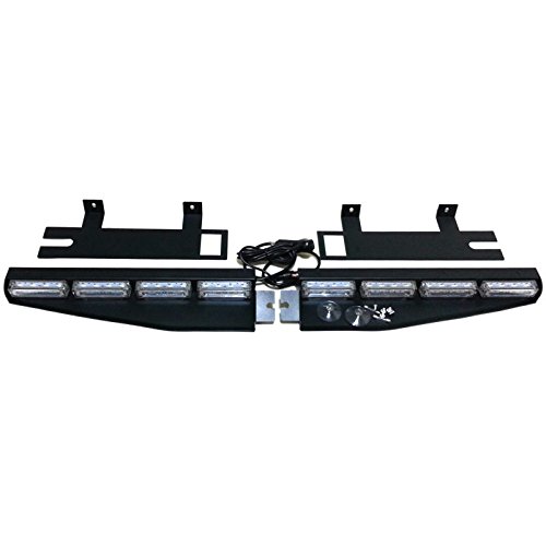96W LED Strobe Light Bar for Trucks & Cars - Amber/White Emergency Warning Beacon - Dash & Visor Mount - Ideal for Roadside Emergencies & Work Zone Safety